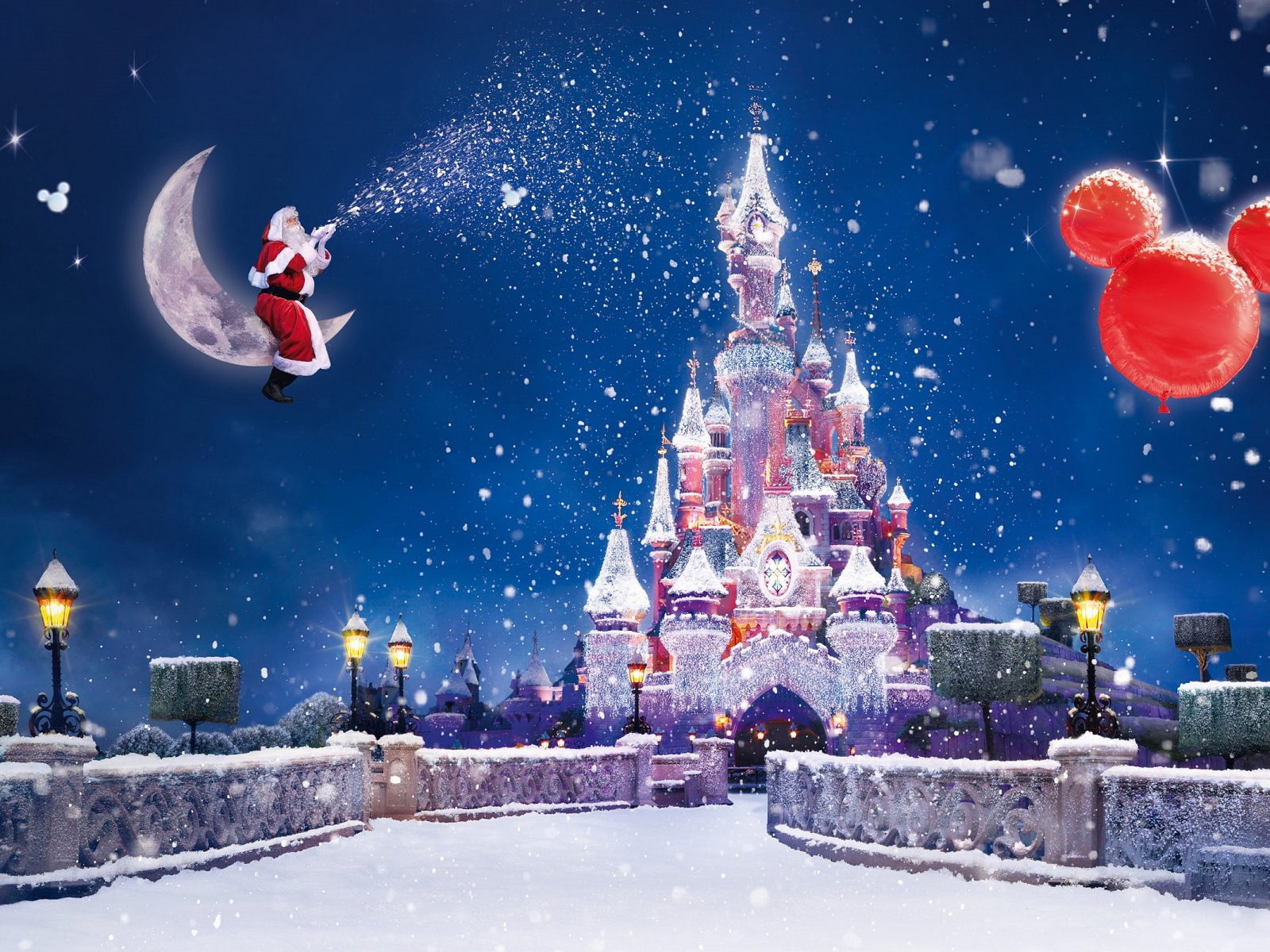 Happy Christmas And New Year Santa Claus In Disney Full HD Wallpaper 2560x1600, Wallpaper13.com