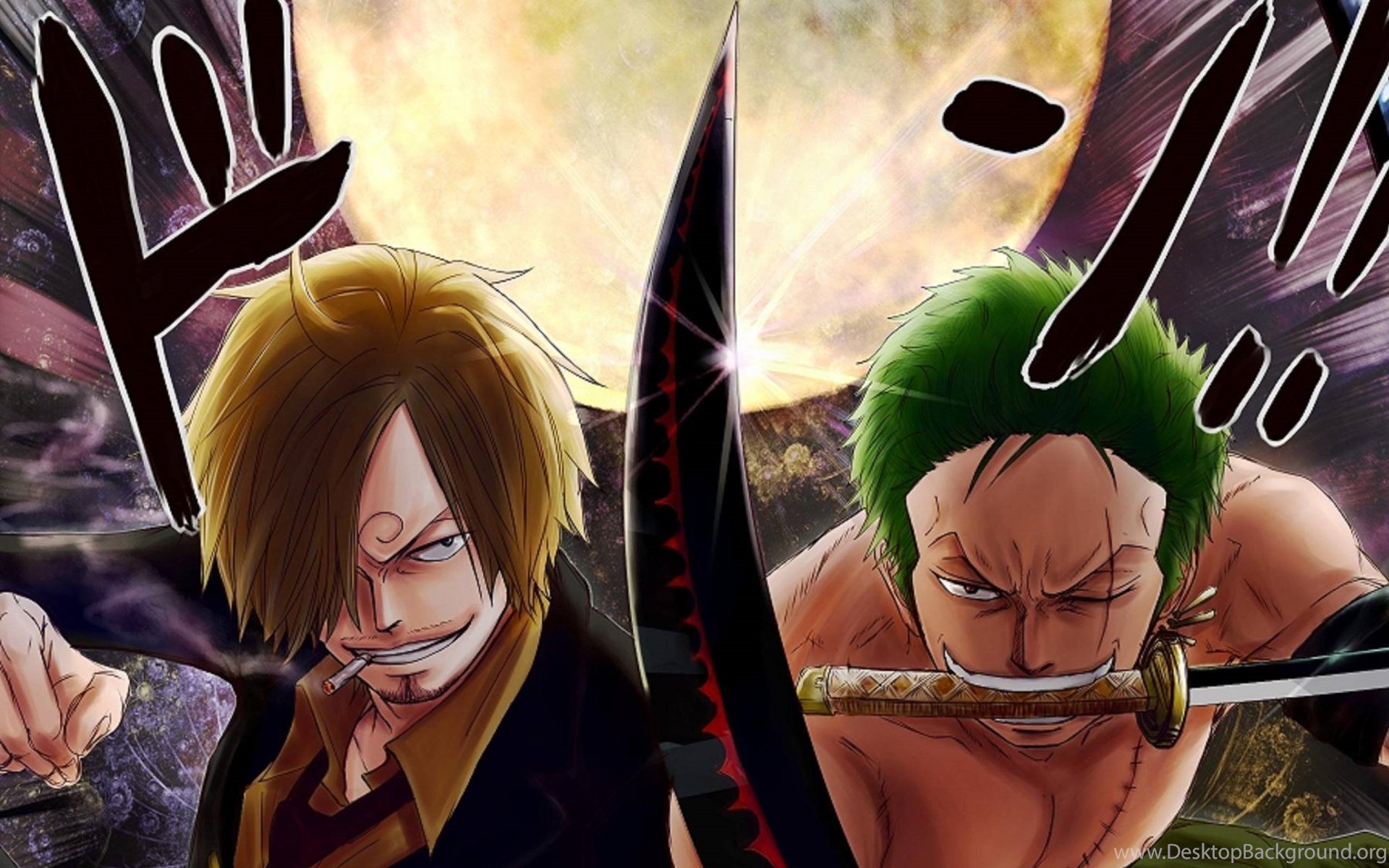 Sanji & Zoro One Piece Wallpaper Desktop Background