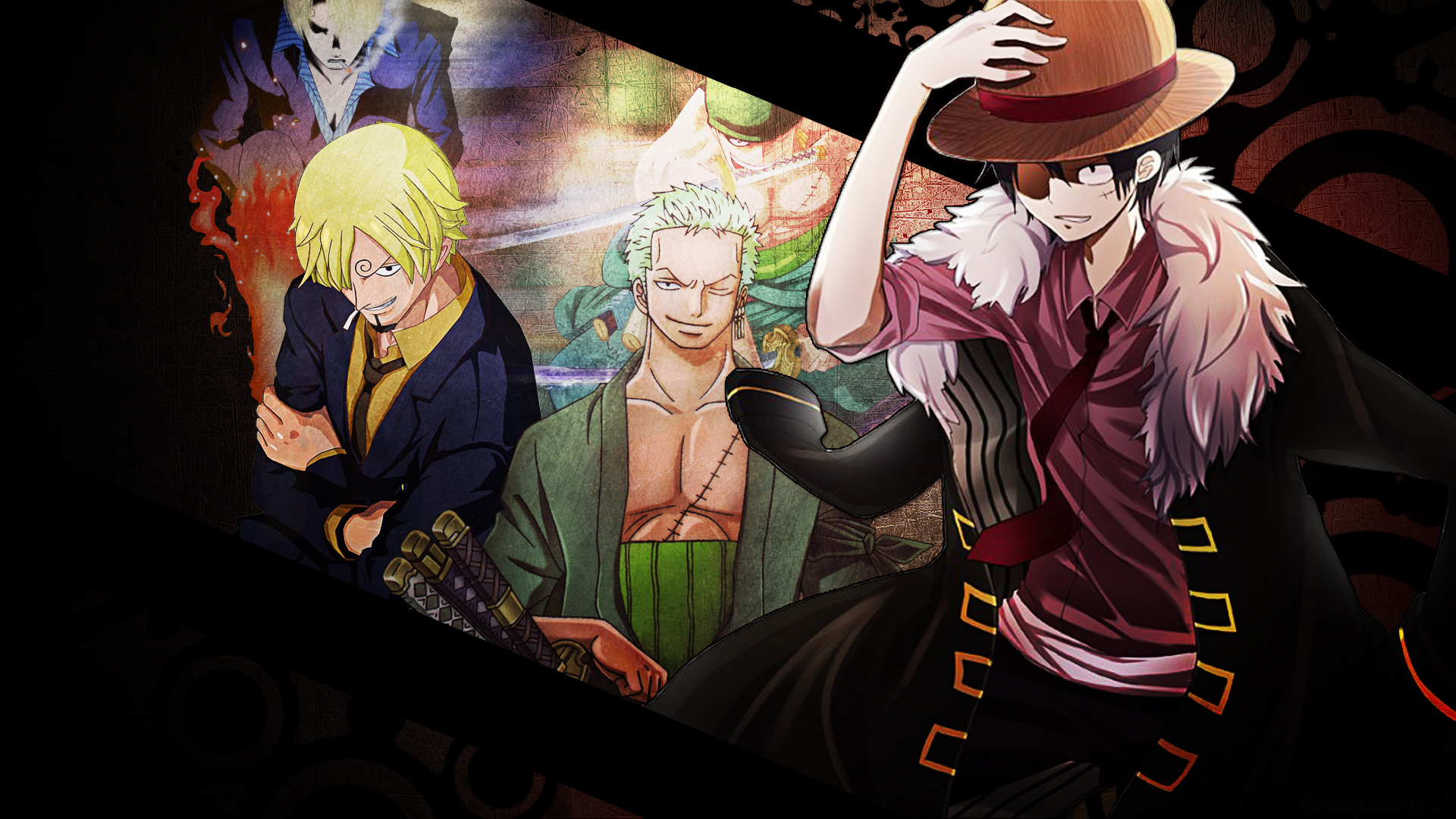 1920x1080 Sanji (One Piece), Zoro Roronoa, Monkey D. Luffy wallpaper JPG
