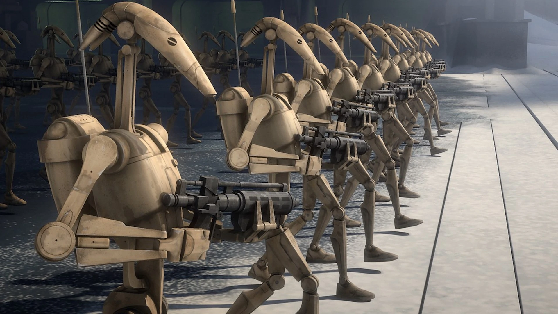 Battle Droids. Star Wars Animated