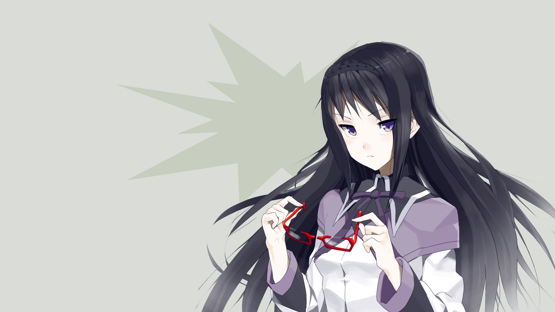 Anime Girl With Purple Eyes And Black Hair