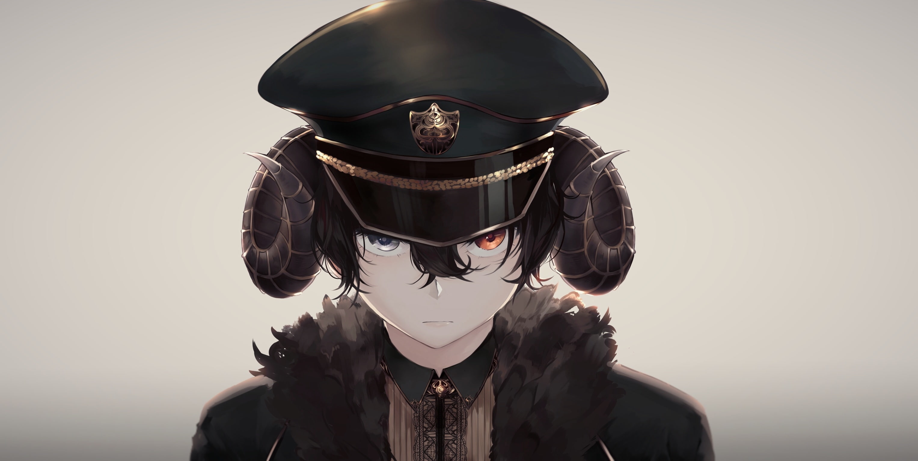 Anime Black Hair Boy With Hat