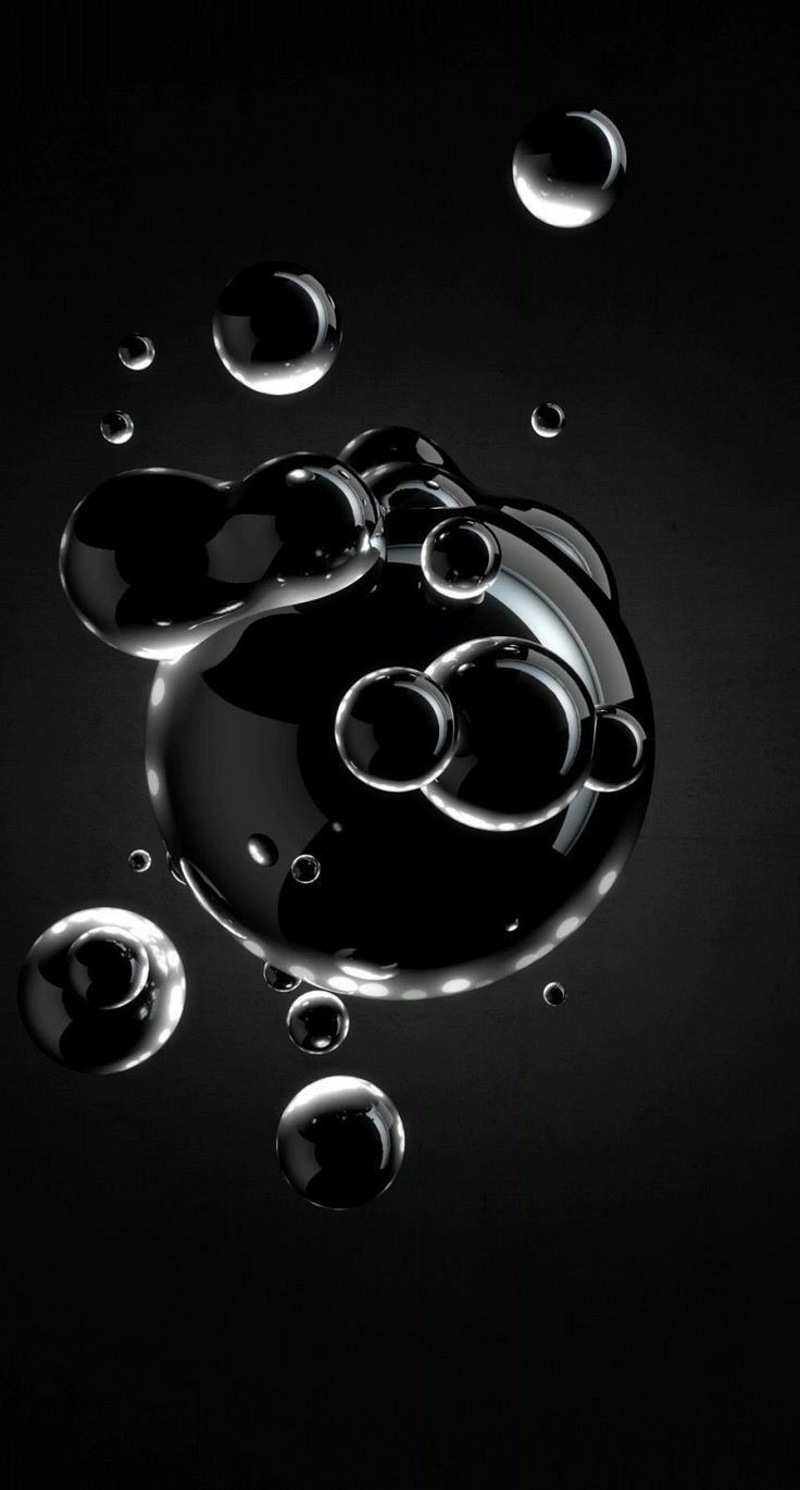 Black Water HD Wallpaper 4K for Android Home Screen. Bubbles wallpaper, Dark blue wallpaper, Abstract iphone wallpaper