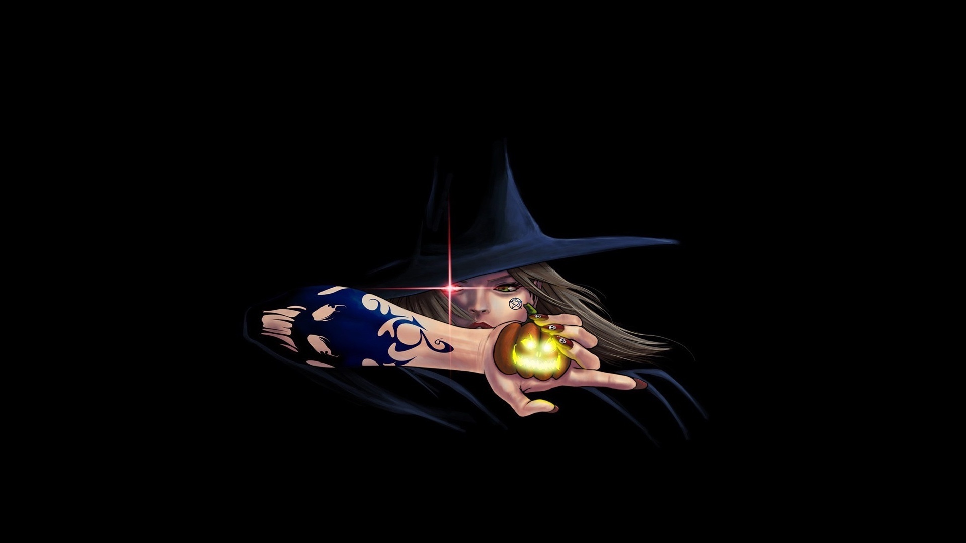 Wallpaper witch, minimal, halloween, art desktop wallpaper, HD image, picture, background, 4e6f96