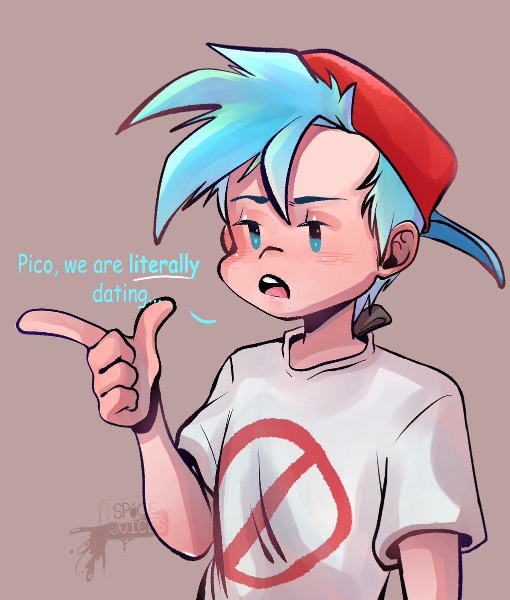 SpaceJuices commissions open uhhhh i saw this meme for pico x keith and i- (inspiration below). .. #fridaynightfunkin #fridaynightfunkinfanart #FNF #sketch #drawing #digitalart #fnfpico #picoxbf #picoxkeith #picoxboyfriend #