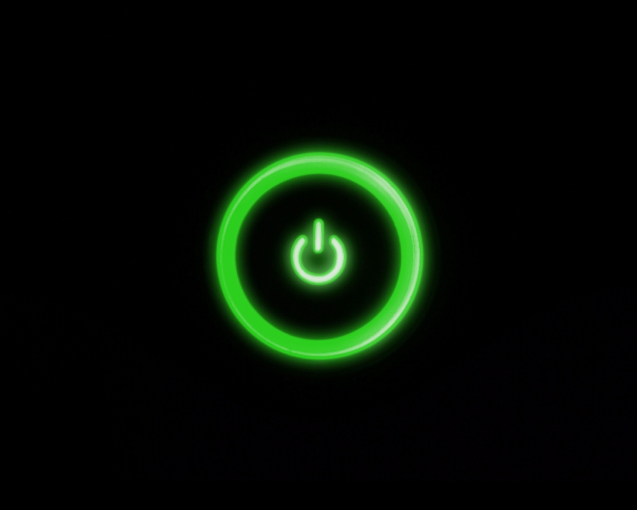 Green Power Button desktop PC and Mac wallpaper