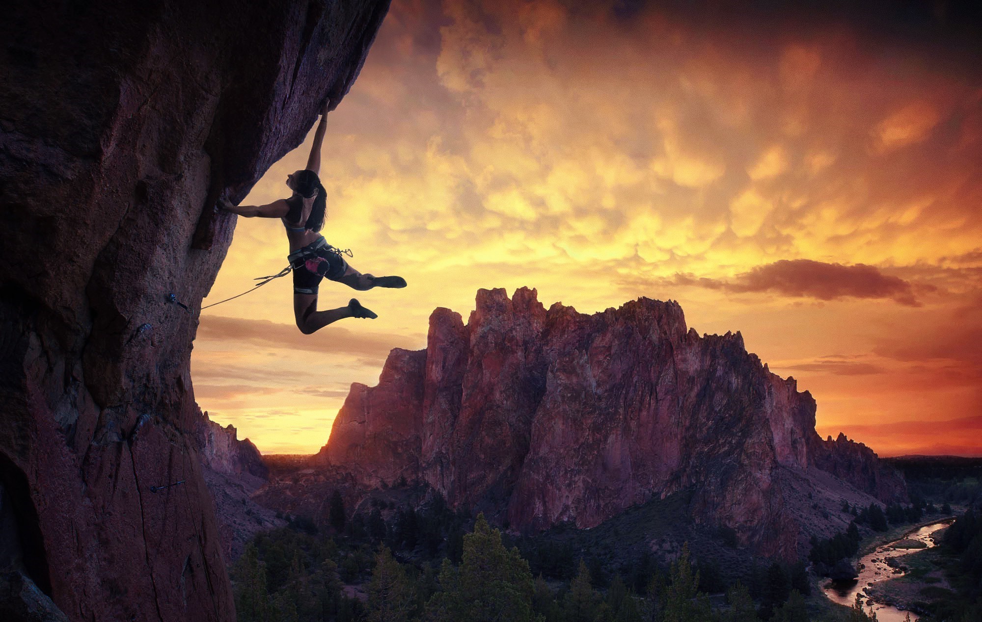 sports climbing landscape wallpaper