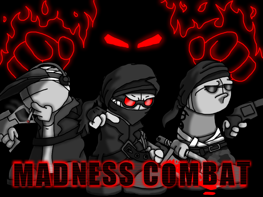 madness combat hank fighting digital art hd 4 k