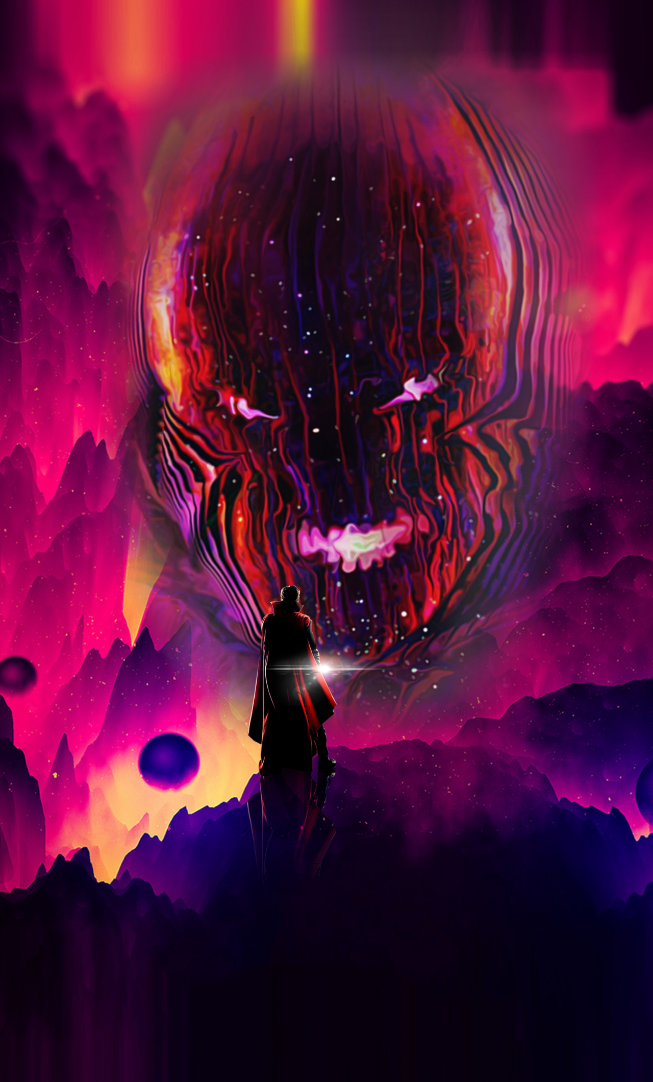 Download Doctor Strange, movie, dark dimension, fan art wallpaper, 1280x2120, iPhone 6 Plus