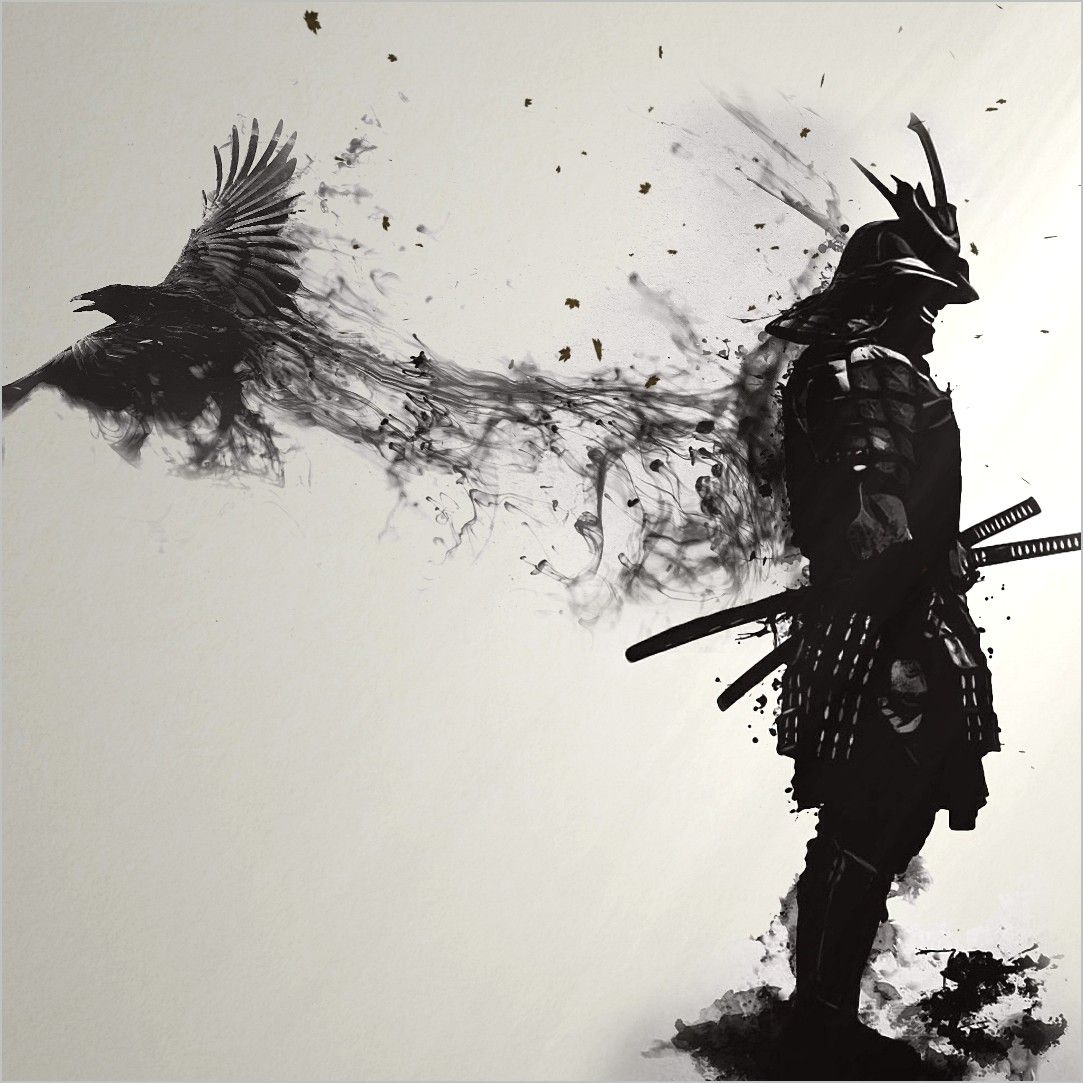 Epic Samurai With Crow 4k Wallpaper. Samurai artwork, Samurai wallpaper, Japanese art prints