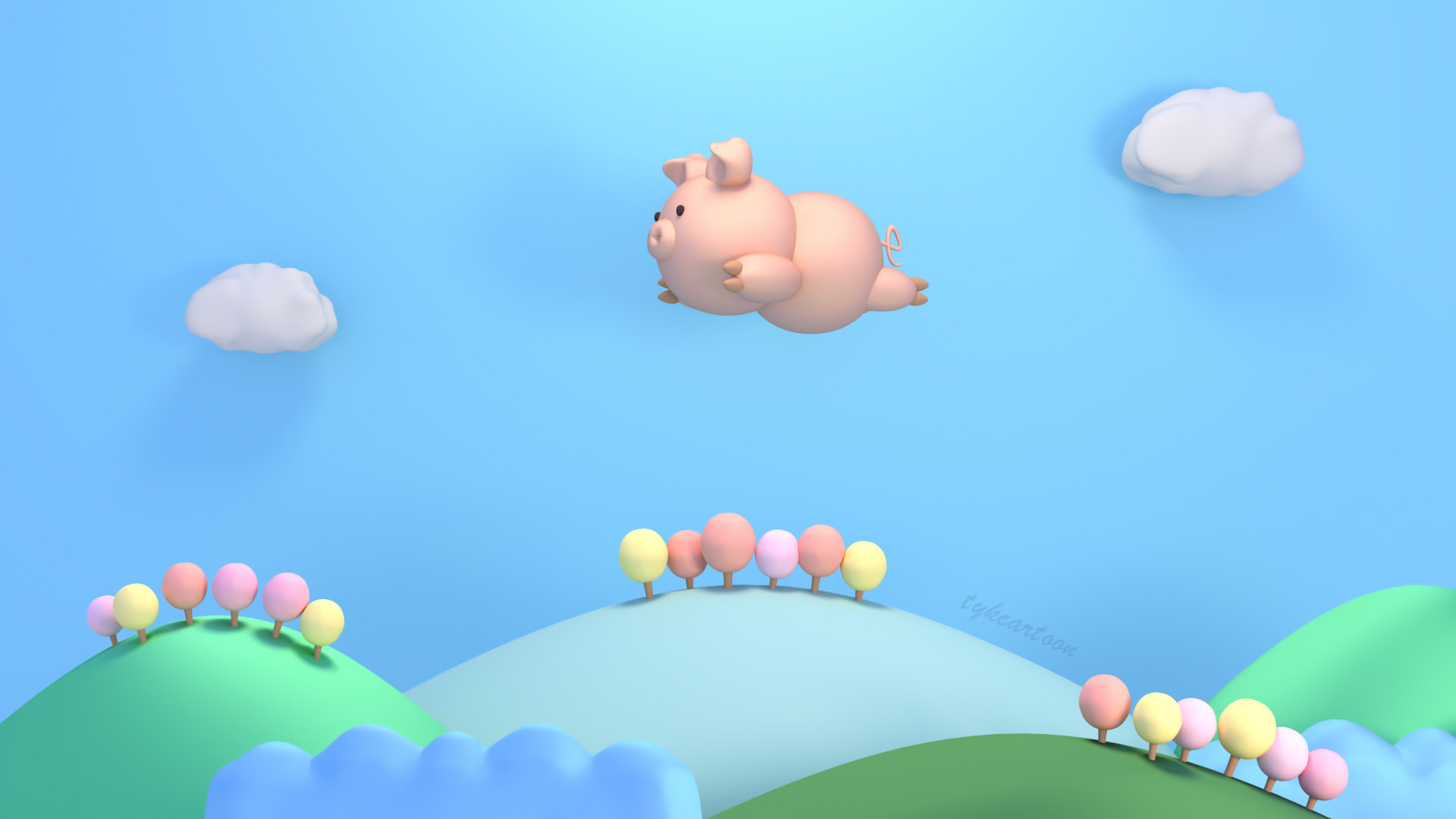 animated screensavers flying pigs