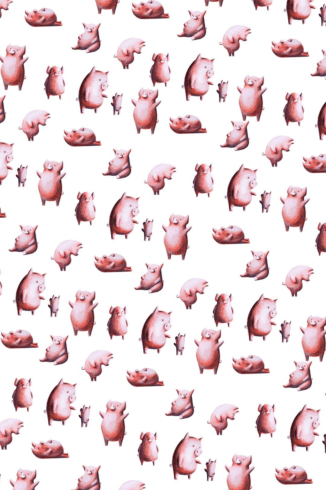 Pigs! pattern. Mini pigs, Baby pigs, Pig wallpaper