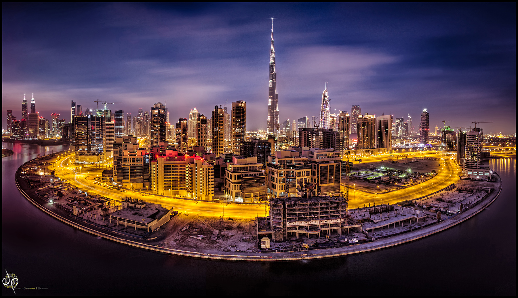 Wallpaper, 500px, city, cityscape, night, architecture, reflection, sky, skyline, skyscraper, evening, HDR, Dubai, dusk, metropolis, Future, downtown, golden, bluehour, buildings, landmark, towers, urban area, tourist attraction, computer wallpaper