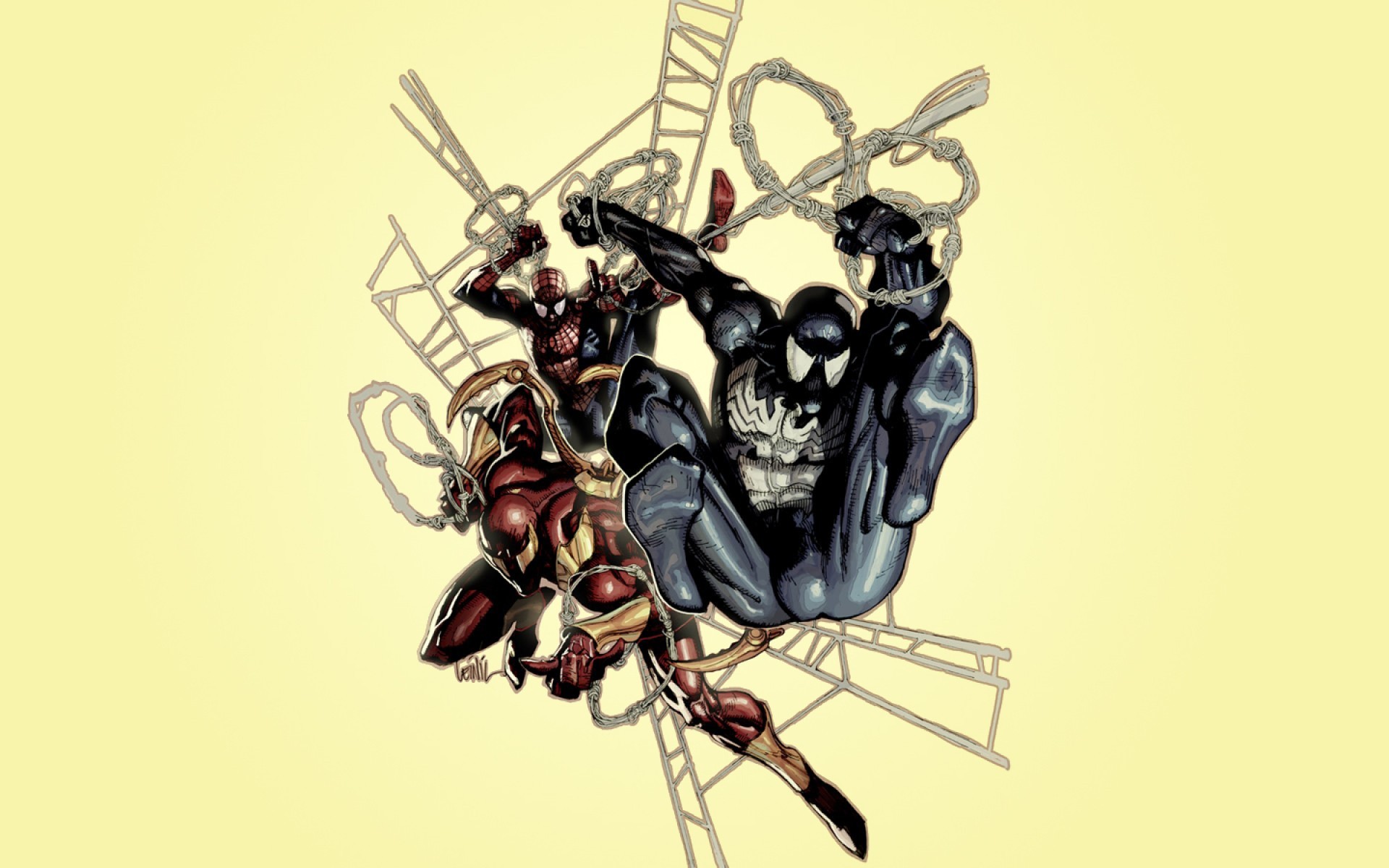 Comics Venom Spider Man Superheroes Marvel Comics Peter Parker Iron Spider Wallpaperx1200