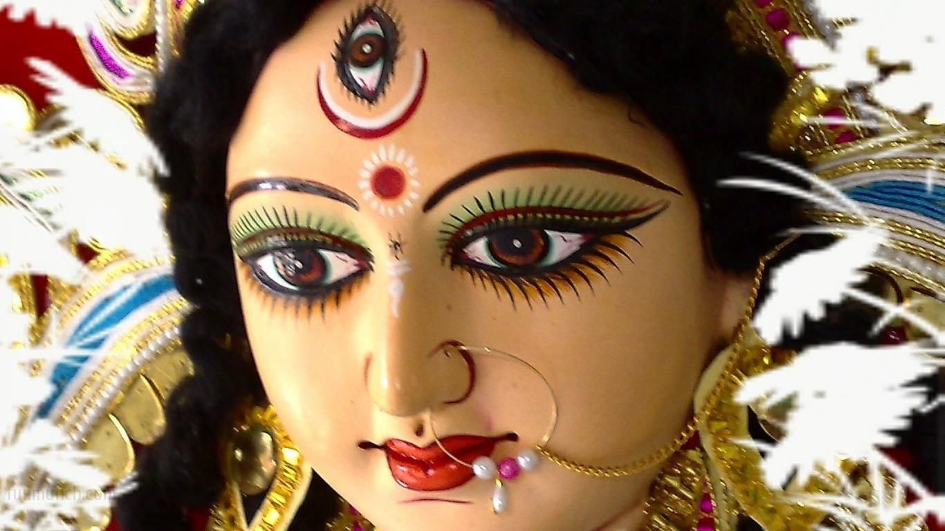 This is Bengali Traditional form of Durga devi's face. Maa durga HD wallpaper, Maa durga hd, Durga goddess