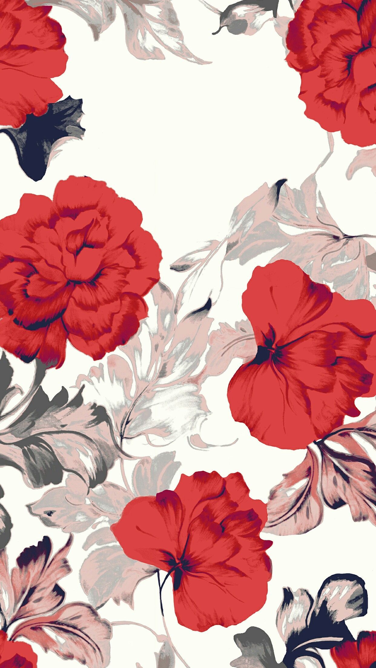 Red Floral Wallpapers - Wallpaper Cave