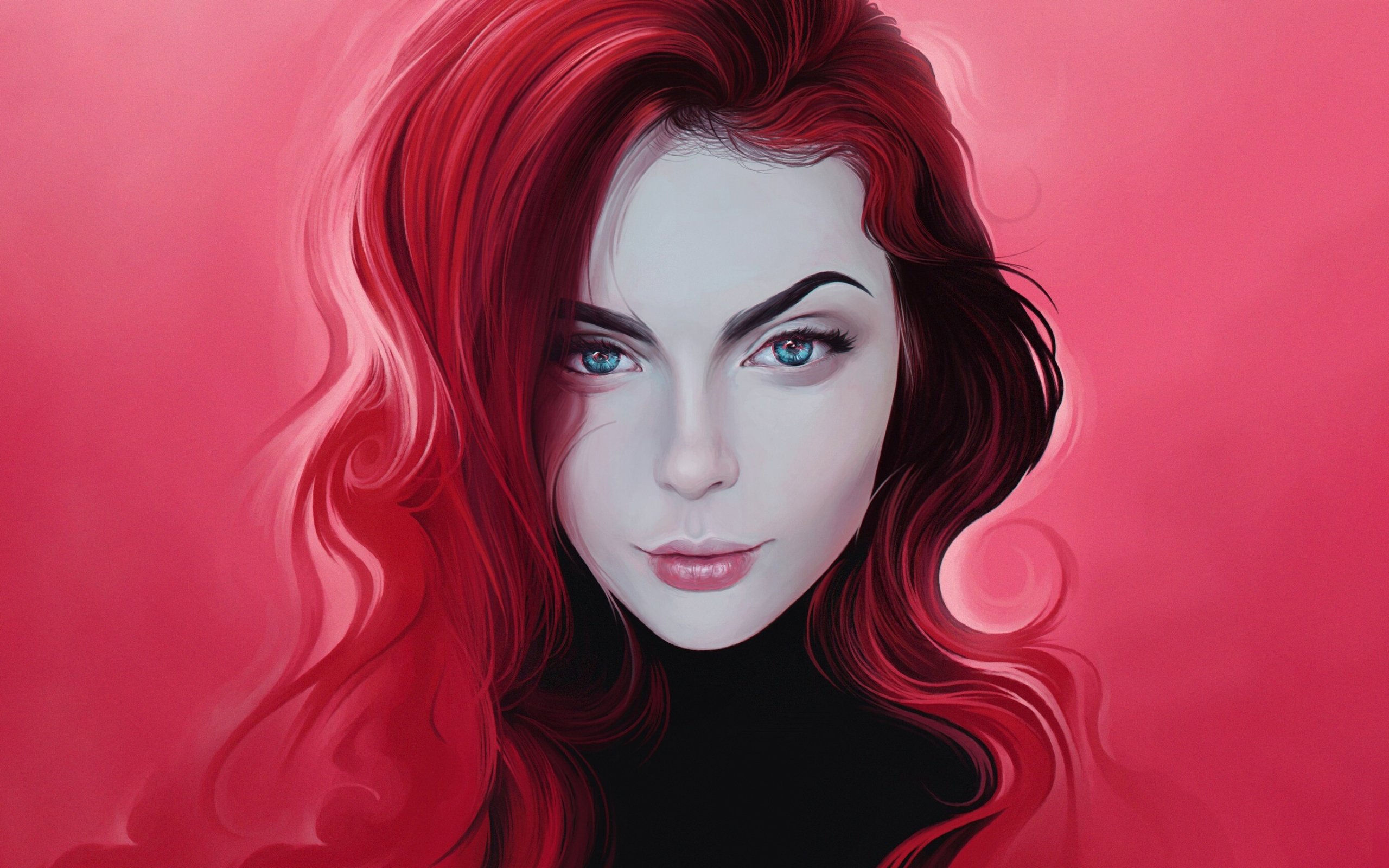 Aqua Eyes, Face, Girl, Pink Hair, Woman Wallpaper & Background Image