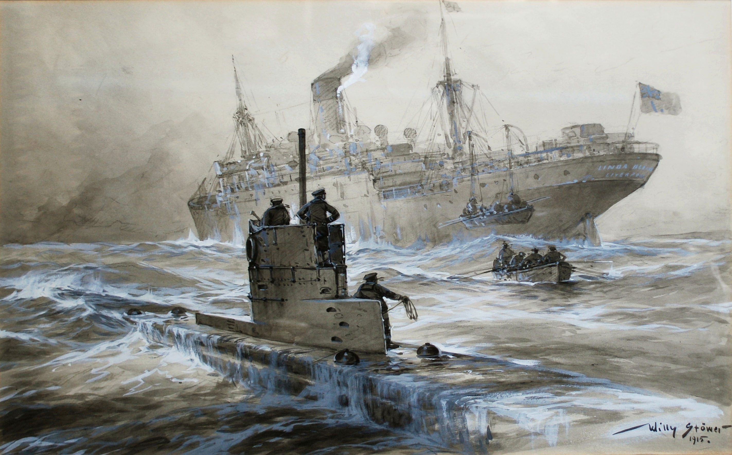 Unrestricted Submarine Warfare Drawing