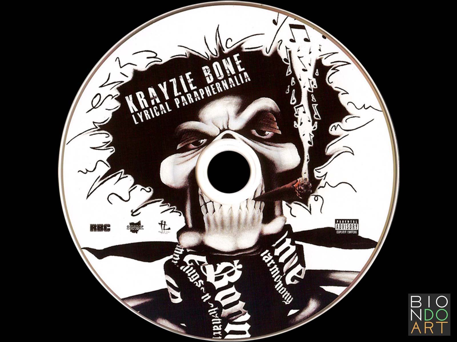 Biondo Art. Krayzie Bone Album Art for The Fixtape Lyrical Paraphernalia