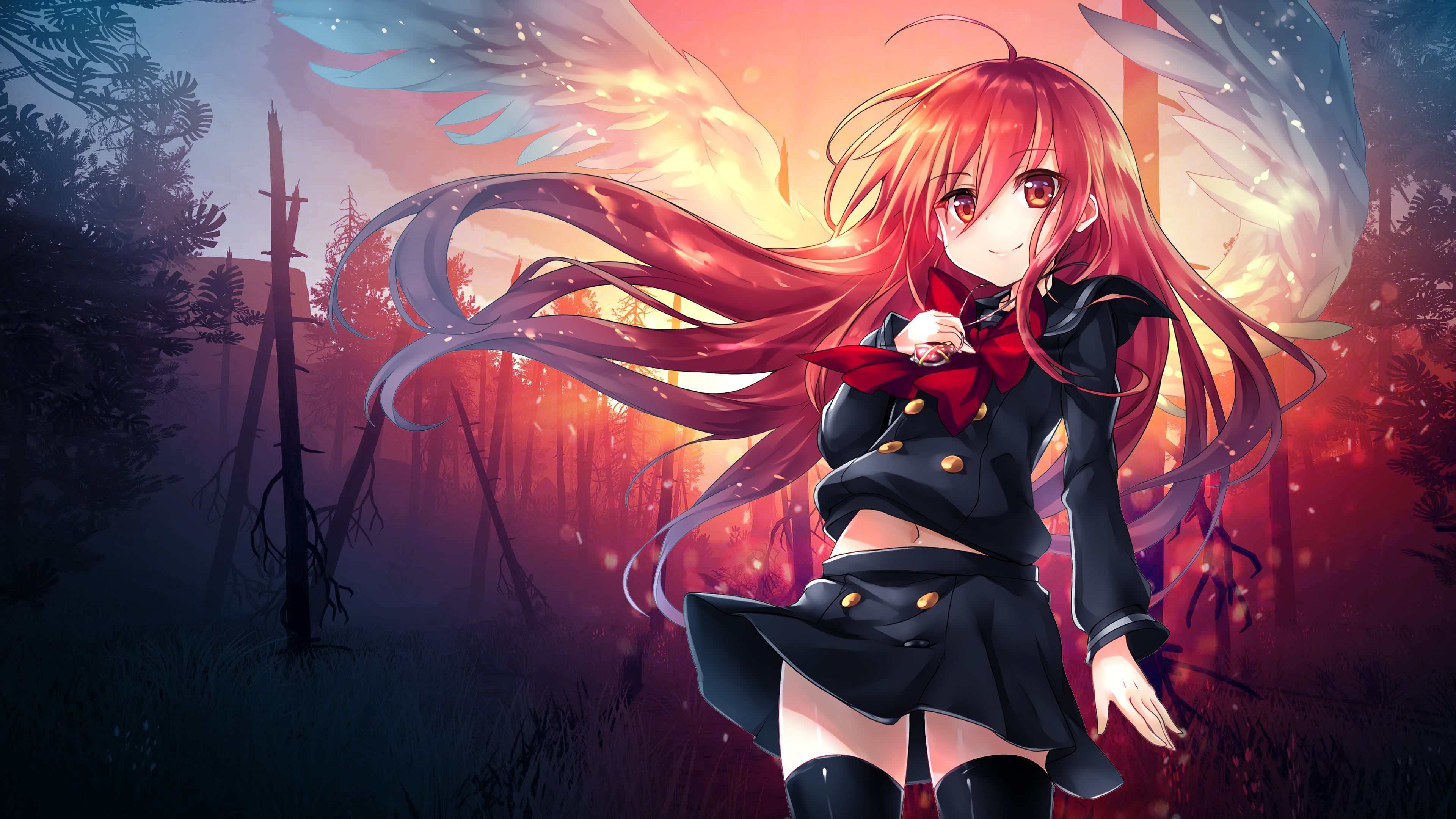 Anime Girl Red Hair Wallpaper