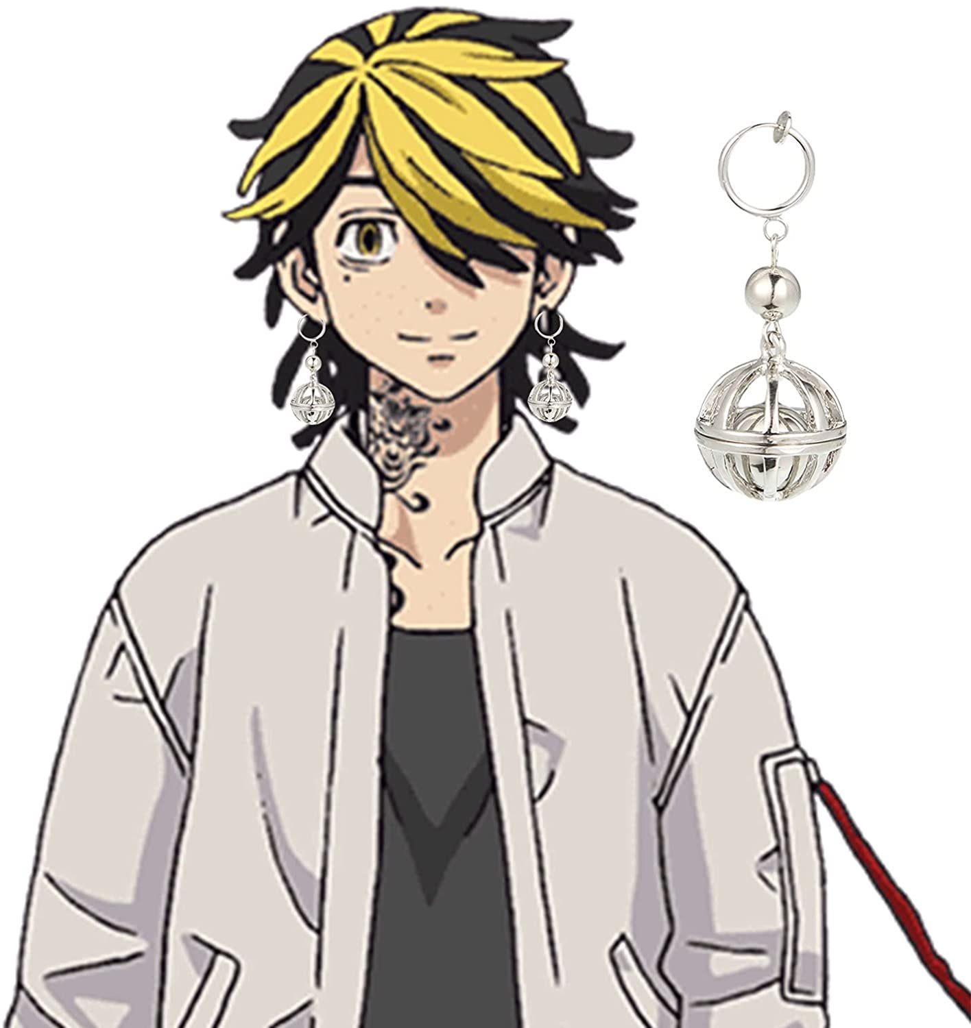 Buy Salemor Tokyo Revengers Kazutora Hanemiya Single Earring, Anime Drop Dangle Earring, Personalized Ball Pendant Earring for Women and Men( Not 1 Pair) Online in USA. B099RK58D4