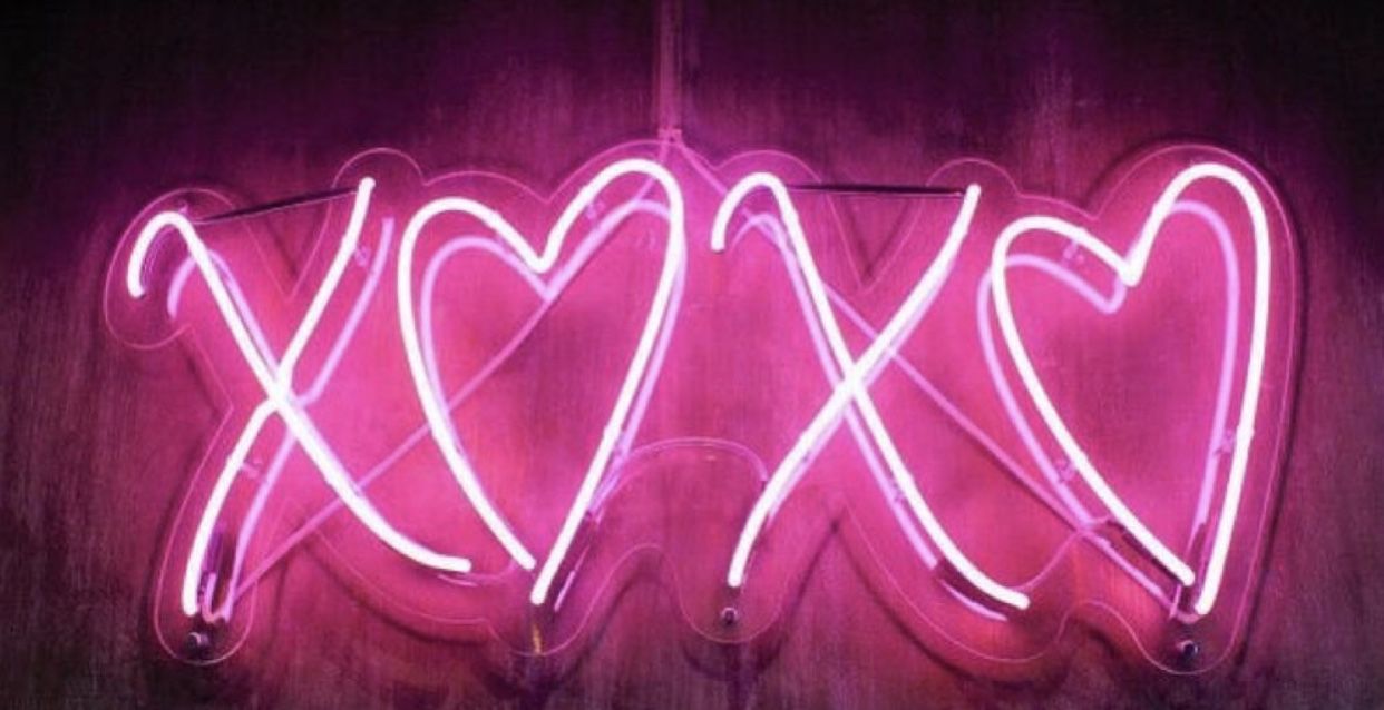 Pink XOXO Quote. Pink neon sign, Pink wallpaper girly, Hot pink walls