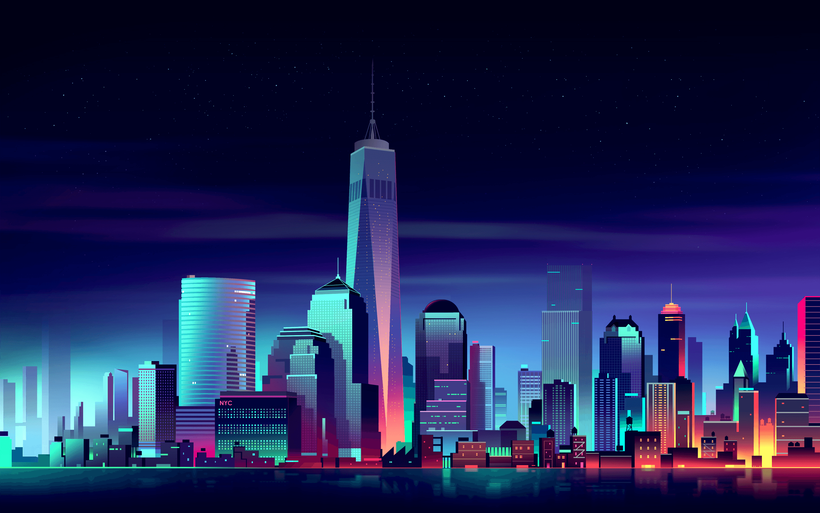 Neon City Vaporwave Wallpaper, HD Neon City Vaporwave Background on WallpaperBat
