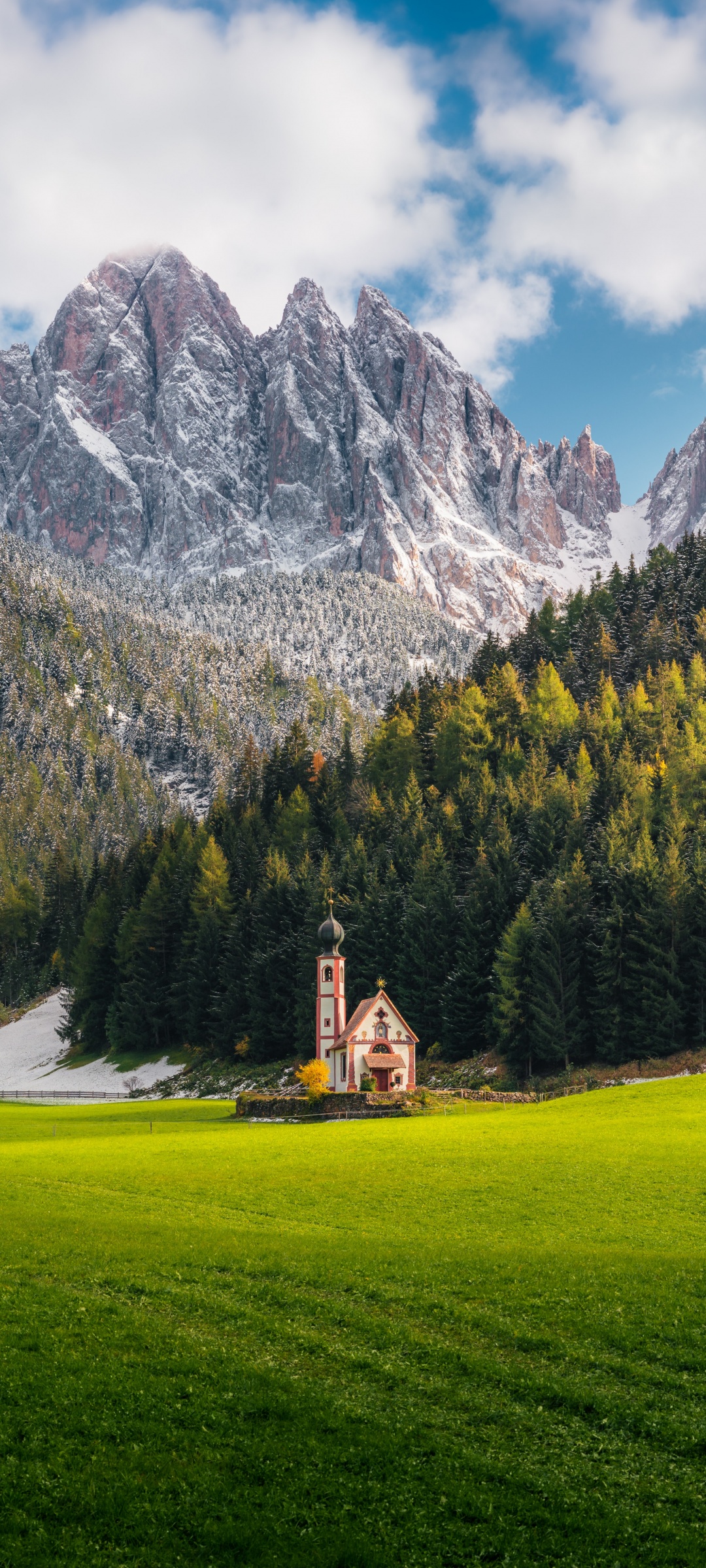 Church Of St Johann Wallpaper 4K, Villnoss, Italy, Alps, Dolomites, Mountain range, Nature