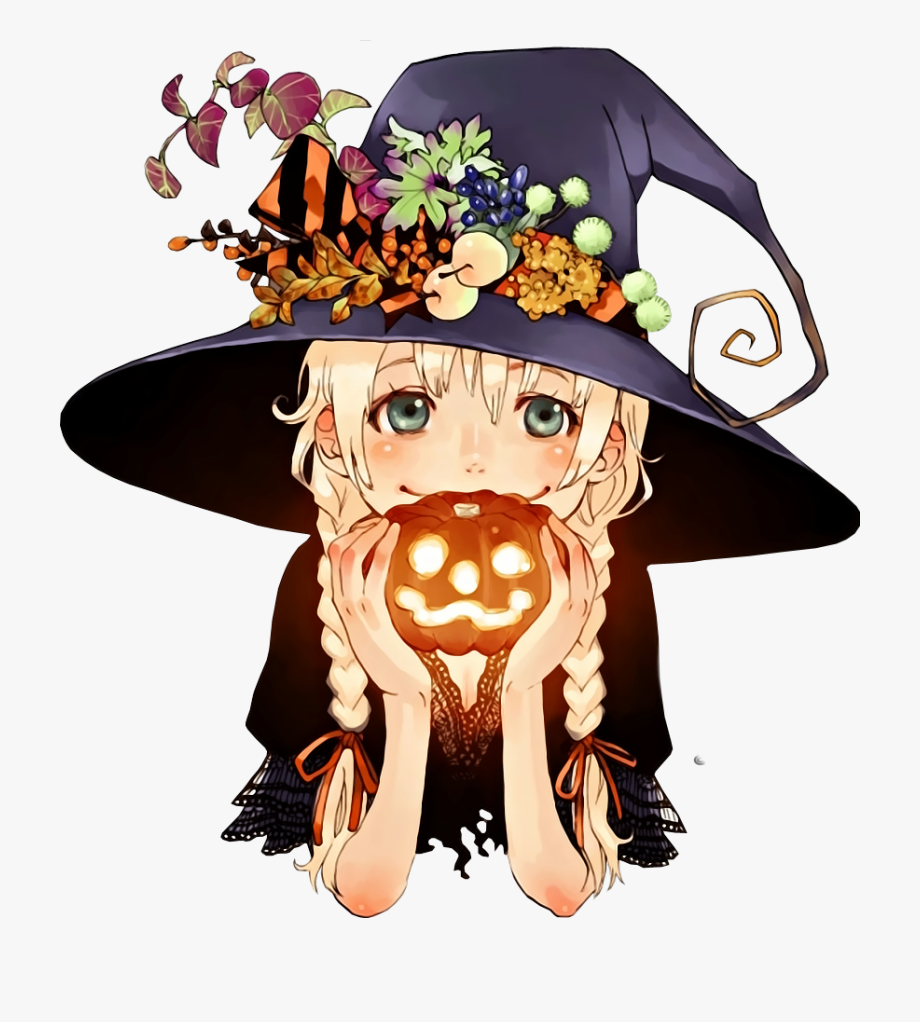 Cute Halloween Anime Girl Wallpaper