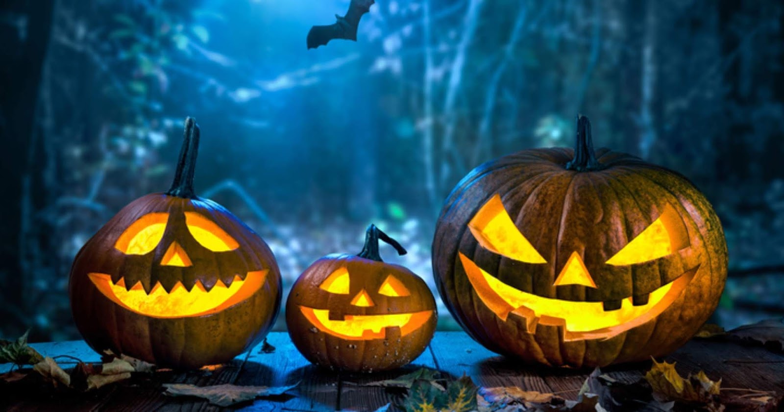Creepy Halloween Pumpkin and Jack O Lantern picture