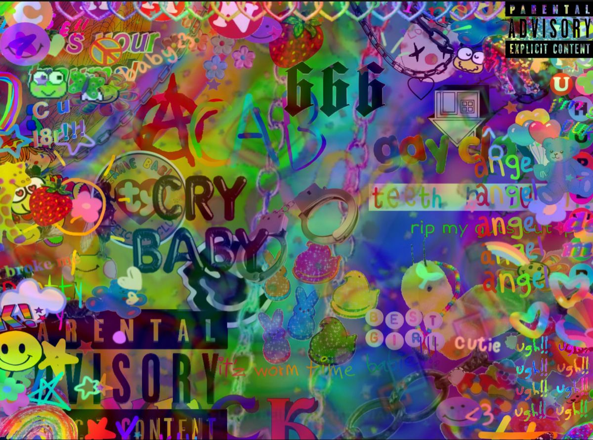 Hehe rainbow stuff mixed with dark stuff. Rainbow aesthetic, Rainbow, Wallpaper