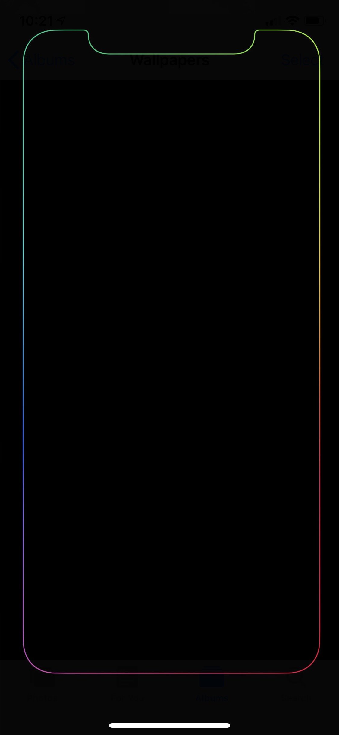 Does anyone have this rainbow outline wallpaper, but for the new iPad Pro?: apple