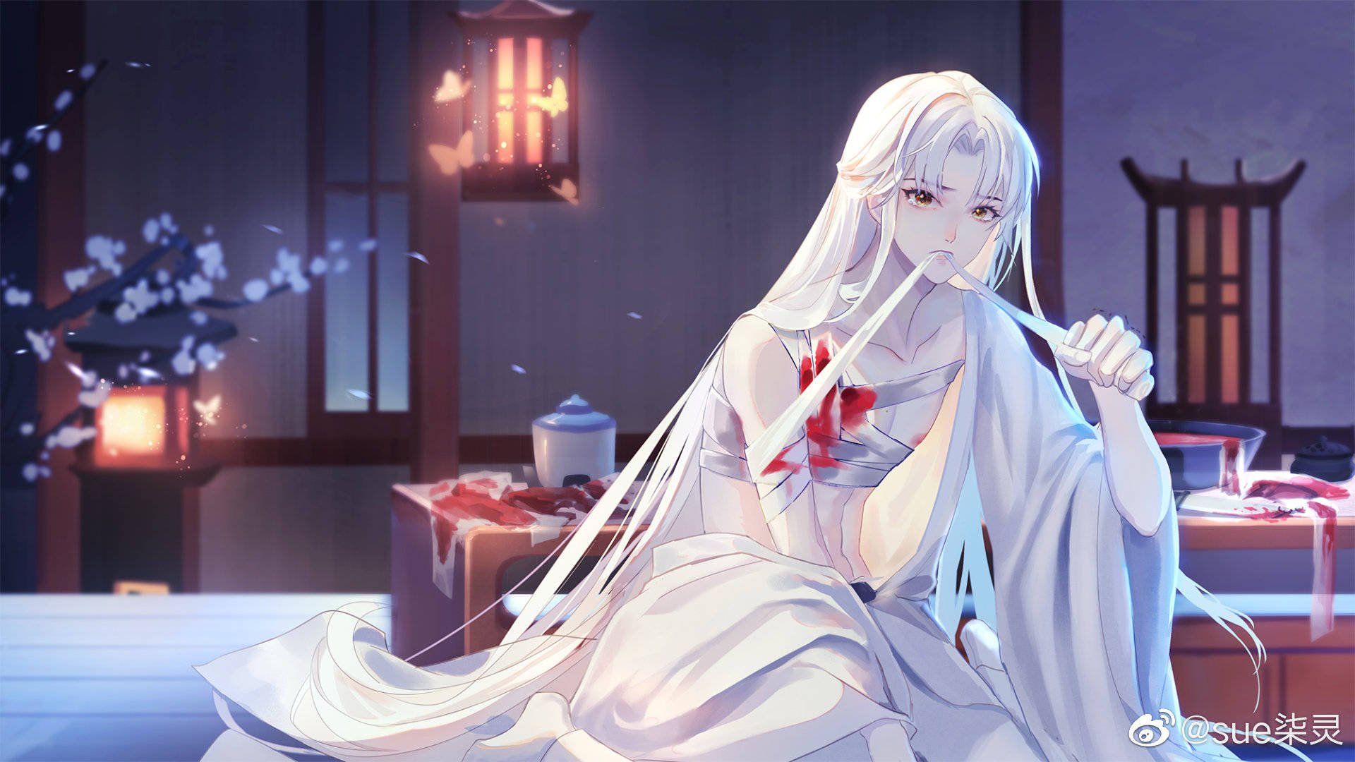WHO IS THIS IS THIS CHU WENNING SHIZUN WHAT. WHAT'S WHIT THE WHIT HAIR??????!!!!!!!!!! Who Made This: 2HA_immortality