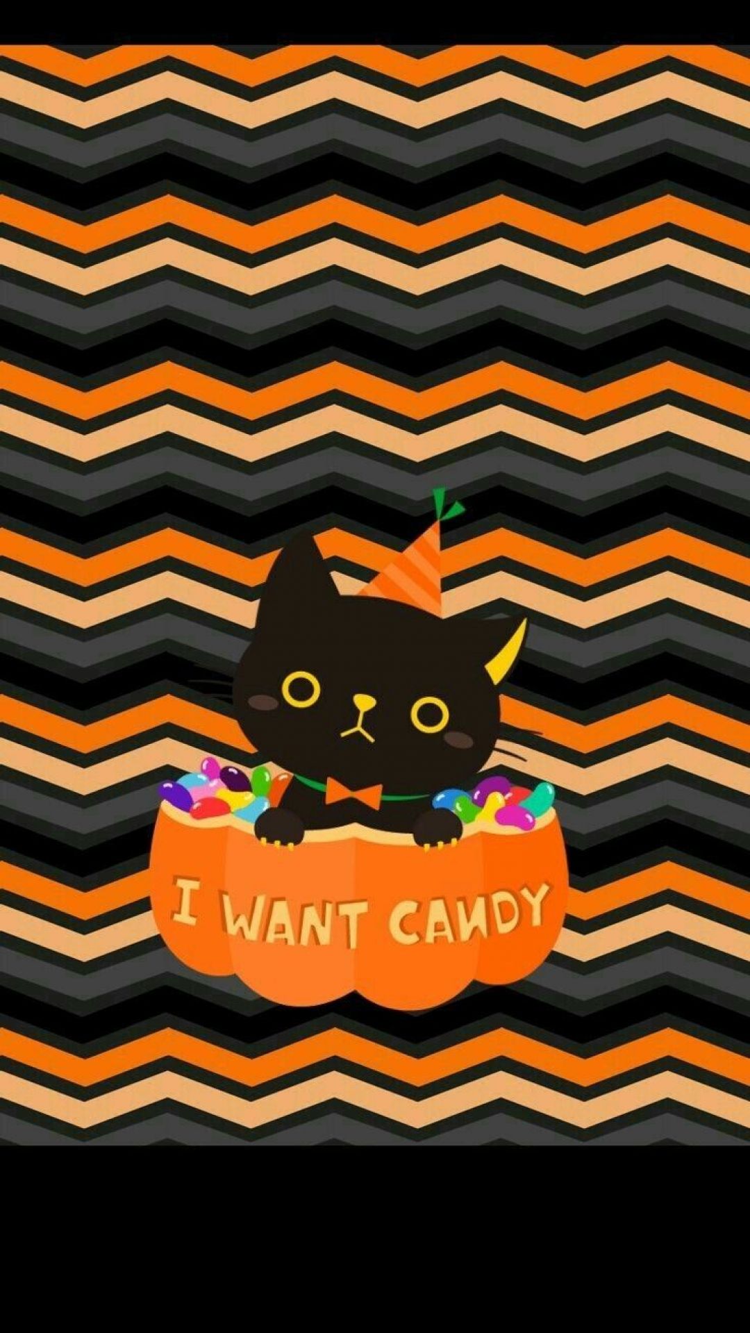 iPhone Halloween Wallpaper Cute Black Cat Halloween (2021)