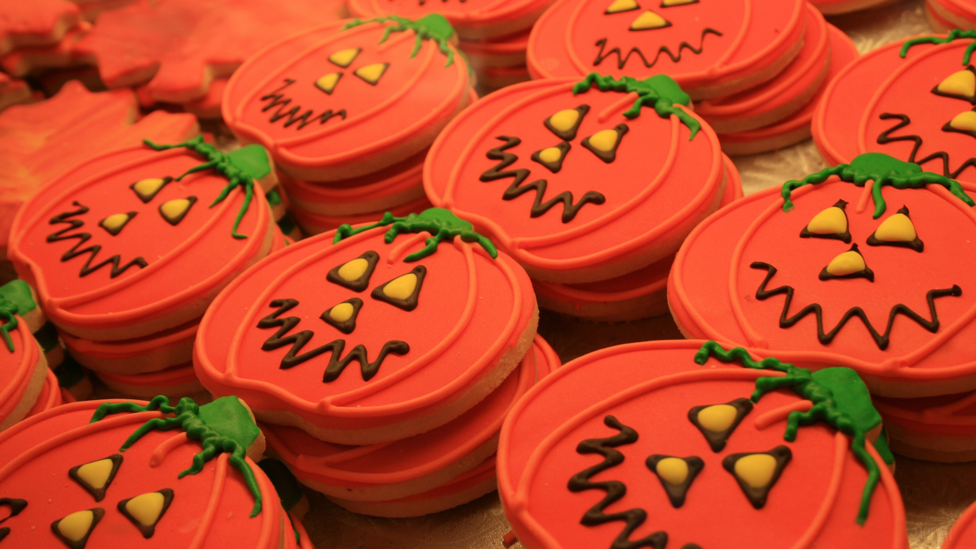 halloween, pumpkin, cookies, frosting 4k wallpaper. Mocah HD Wallpaper