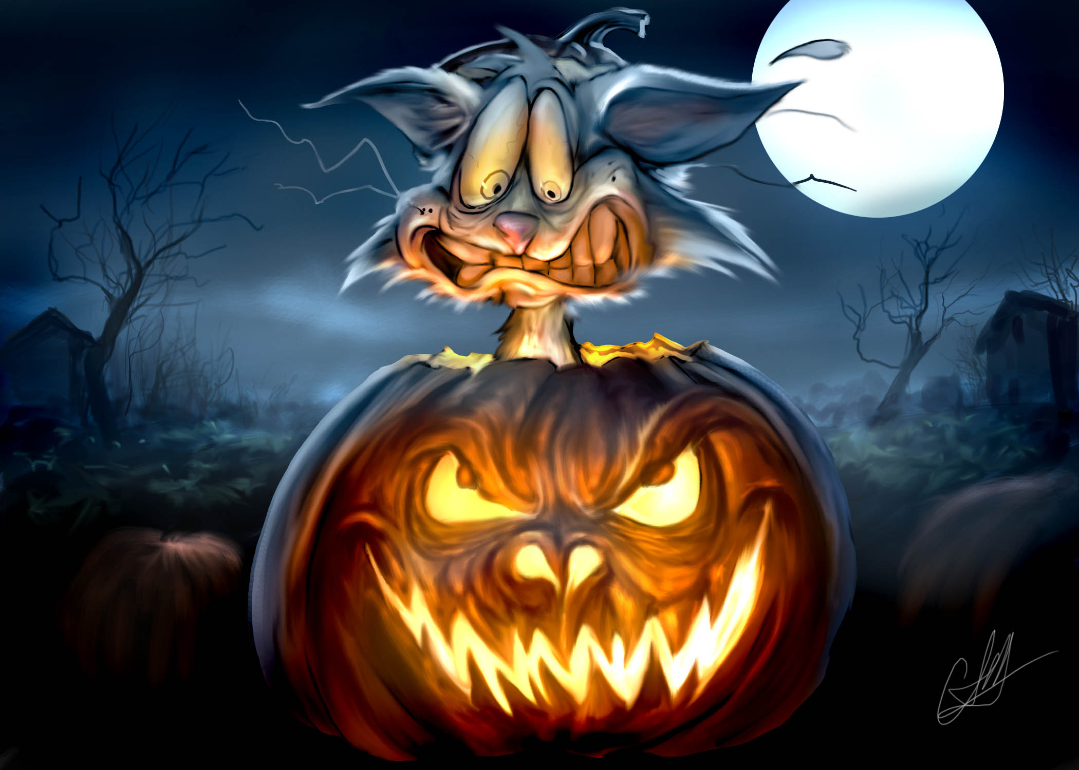 Jack O' Lantern HD Wallpaper