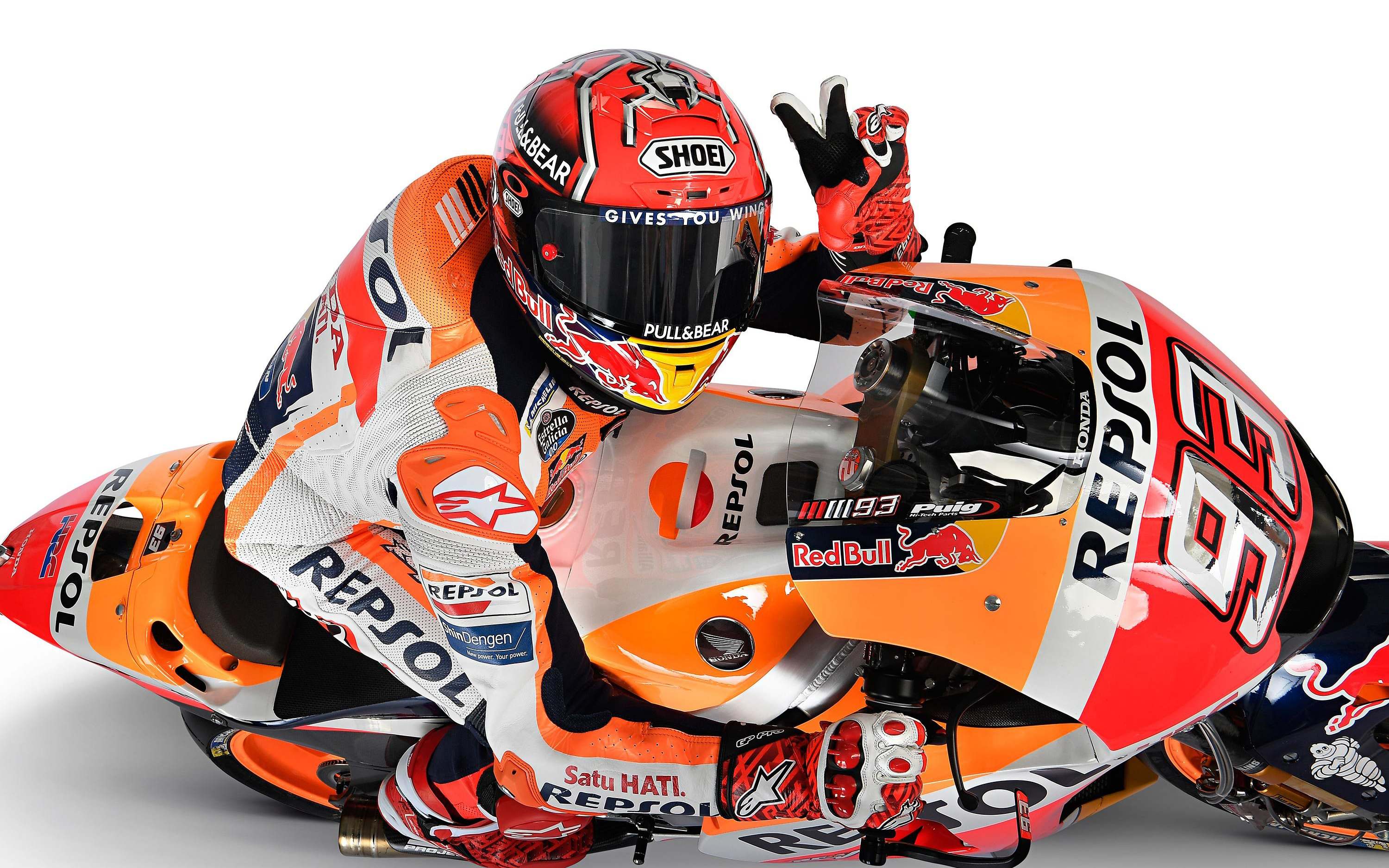 Wallpaper 4k Marc Marquez Repsol Honda MotoGP 2018 Wallpaper