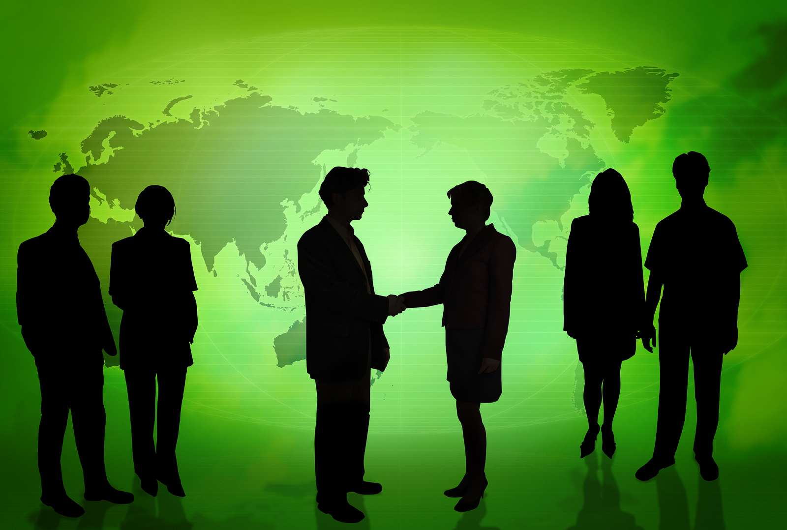 Business People In Front Of A Green Map Background Wallpaper Luskin Center For Innovation
