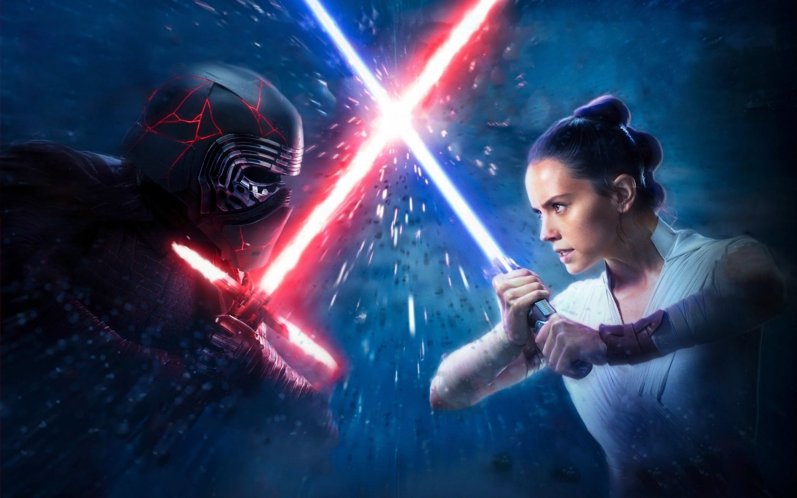 Kylo Ren Vs Rey Wallpaper
