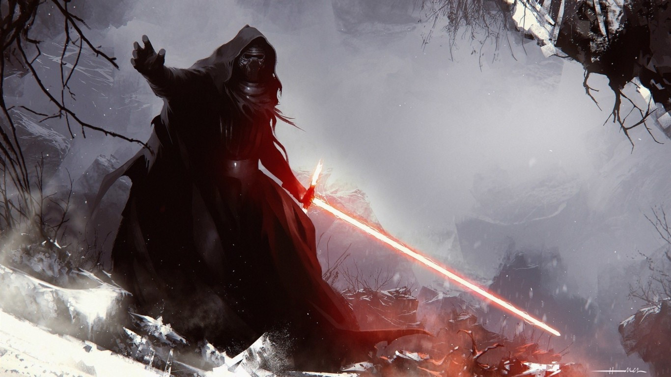 Download 1366x768 Star Wars, Kylo Ren, Cape Wallpaper for Laptop, Notebook