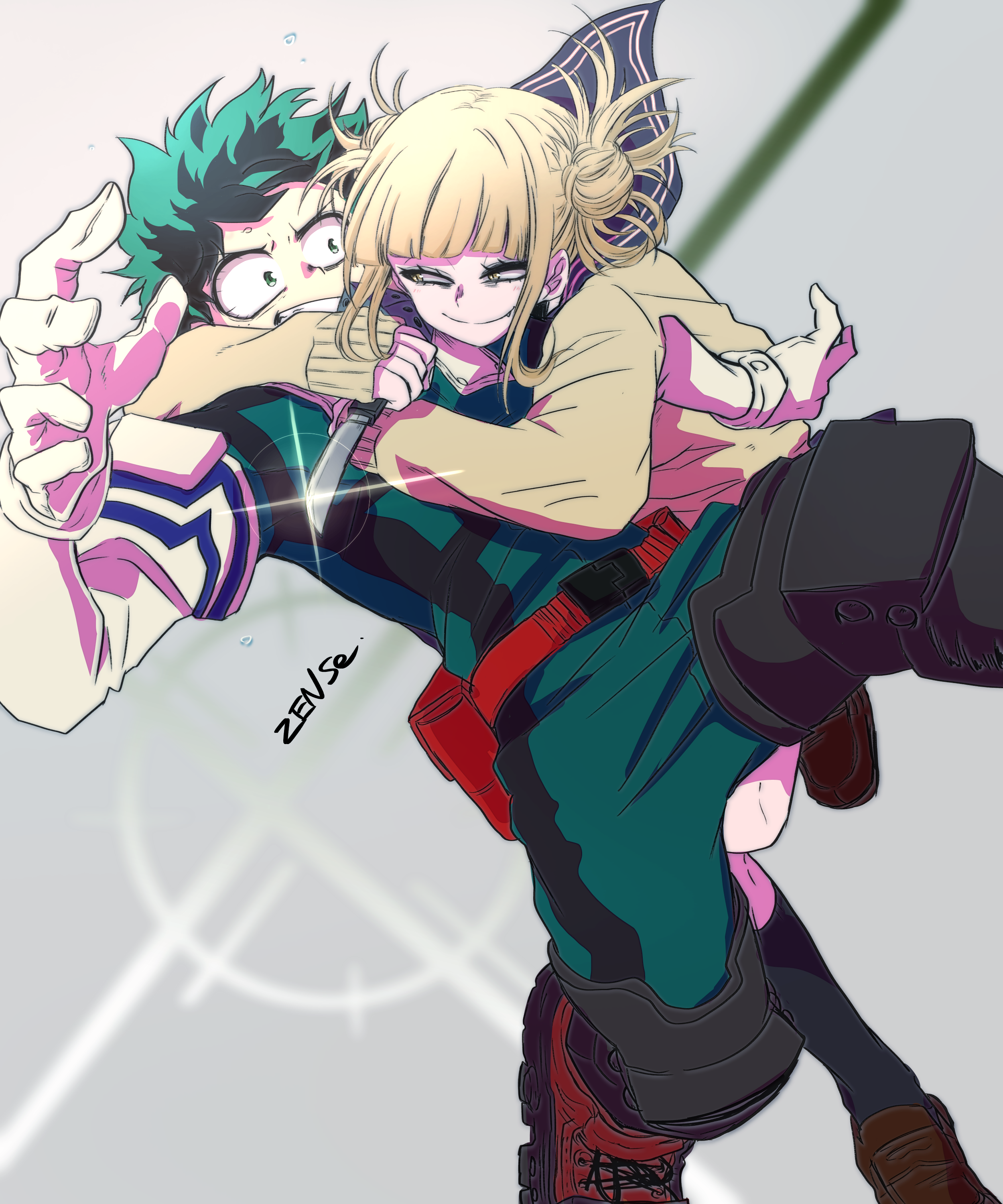 Midoriya Izuku, Himiko Toga, Boku no Hero Academia. Mocah HD Wallpaper