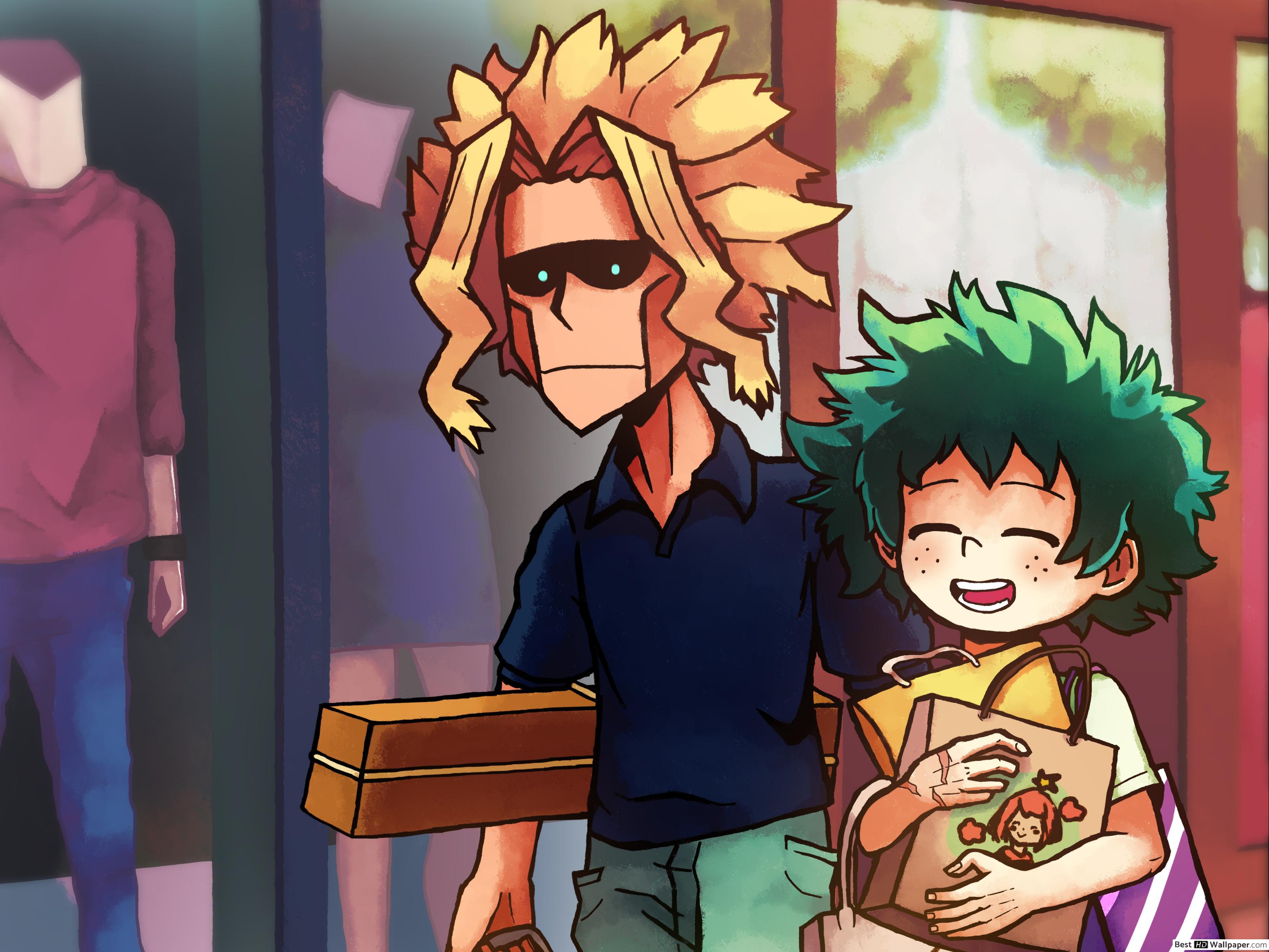 Toshinori Yagi & Izuku Midoriya HD wallpaper download
