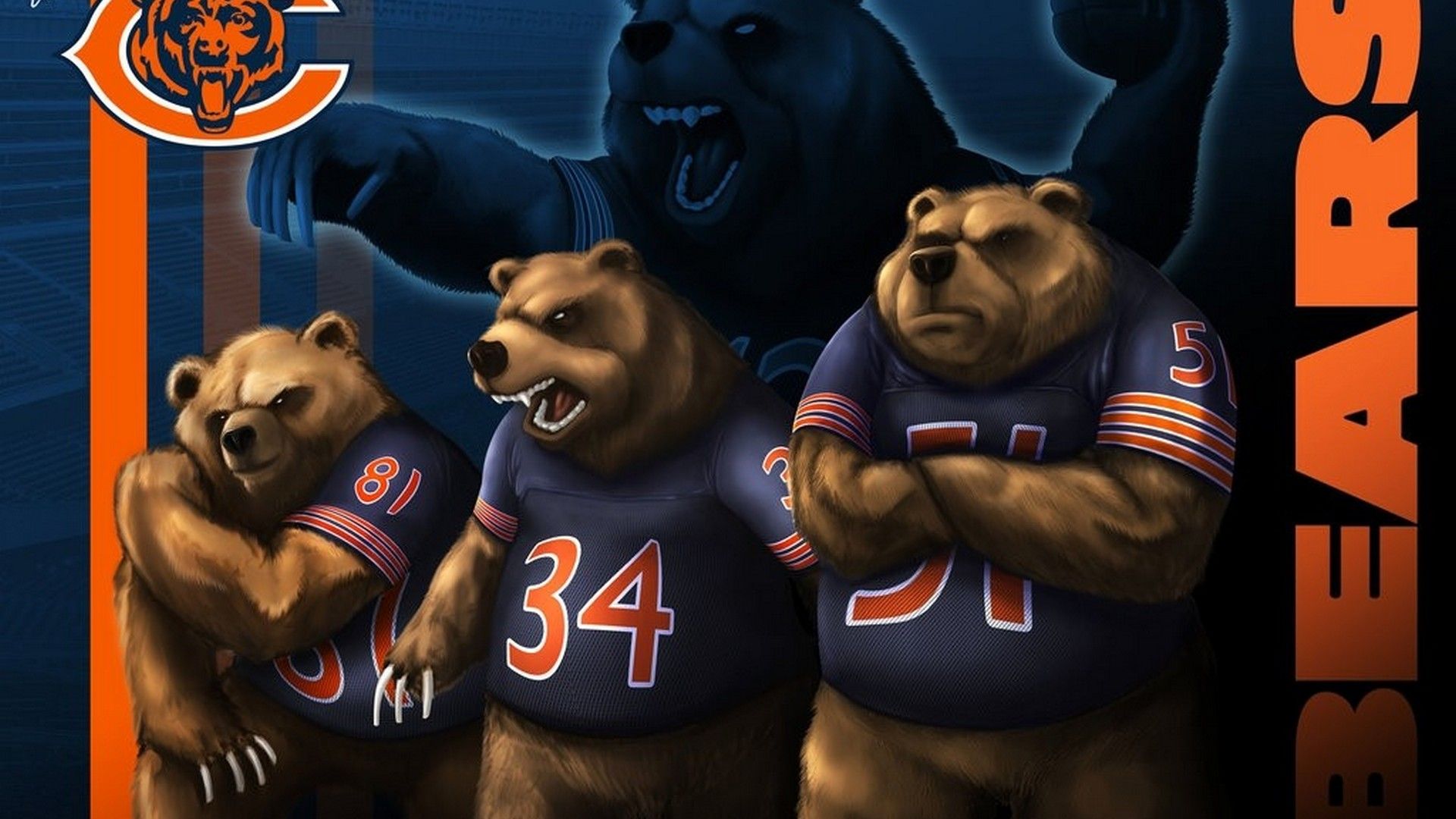 HD Background Chicago Bears NFL Football Wallpaper. Chicago bears wallpaper, Chicago bears picture, Chicago bears logo