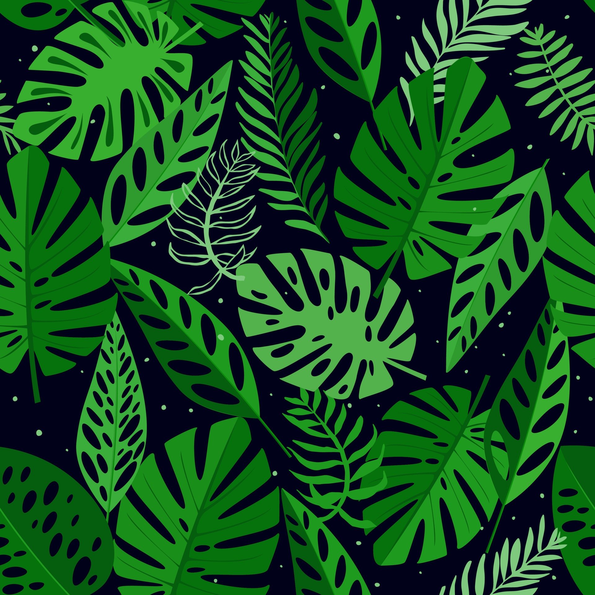 Seamless pattern with tropical leaves. Background for prints, fabric, wallpaper, wrapping paper