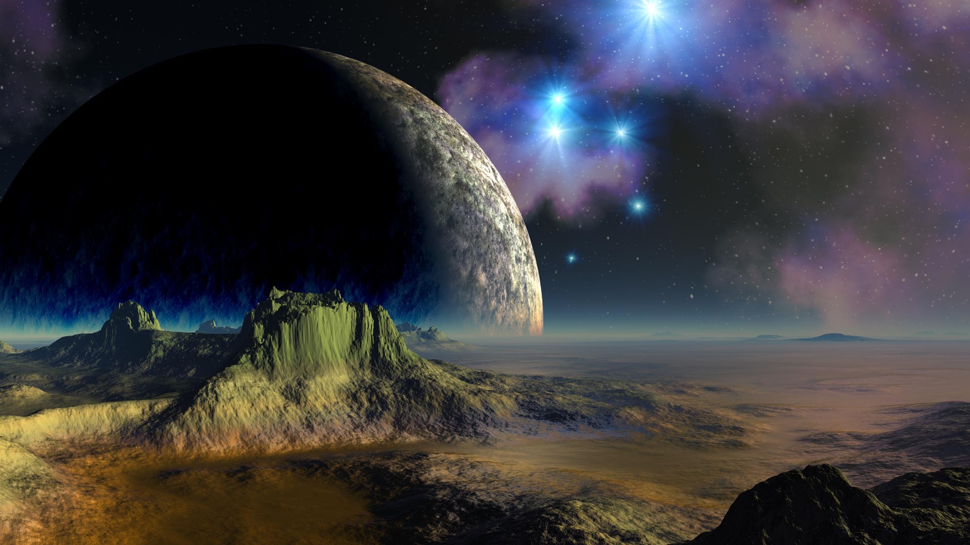 Space Moon Background HD