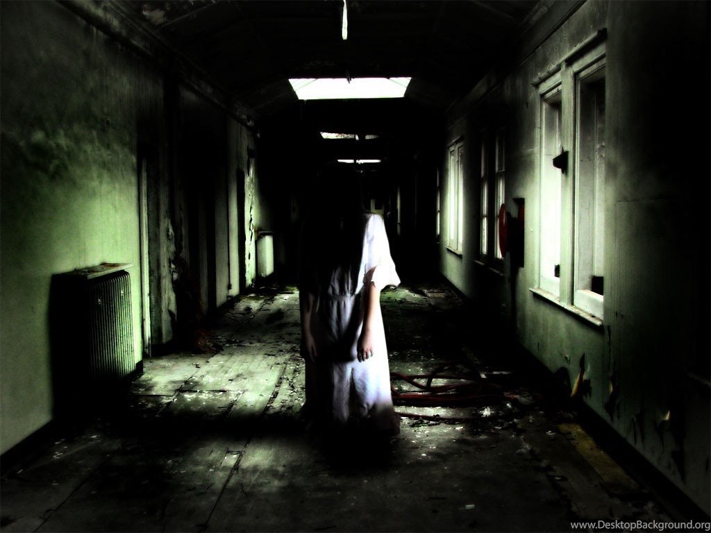 Scary Ghost In Corridor Wallpaper Background Desktop Background