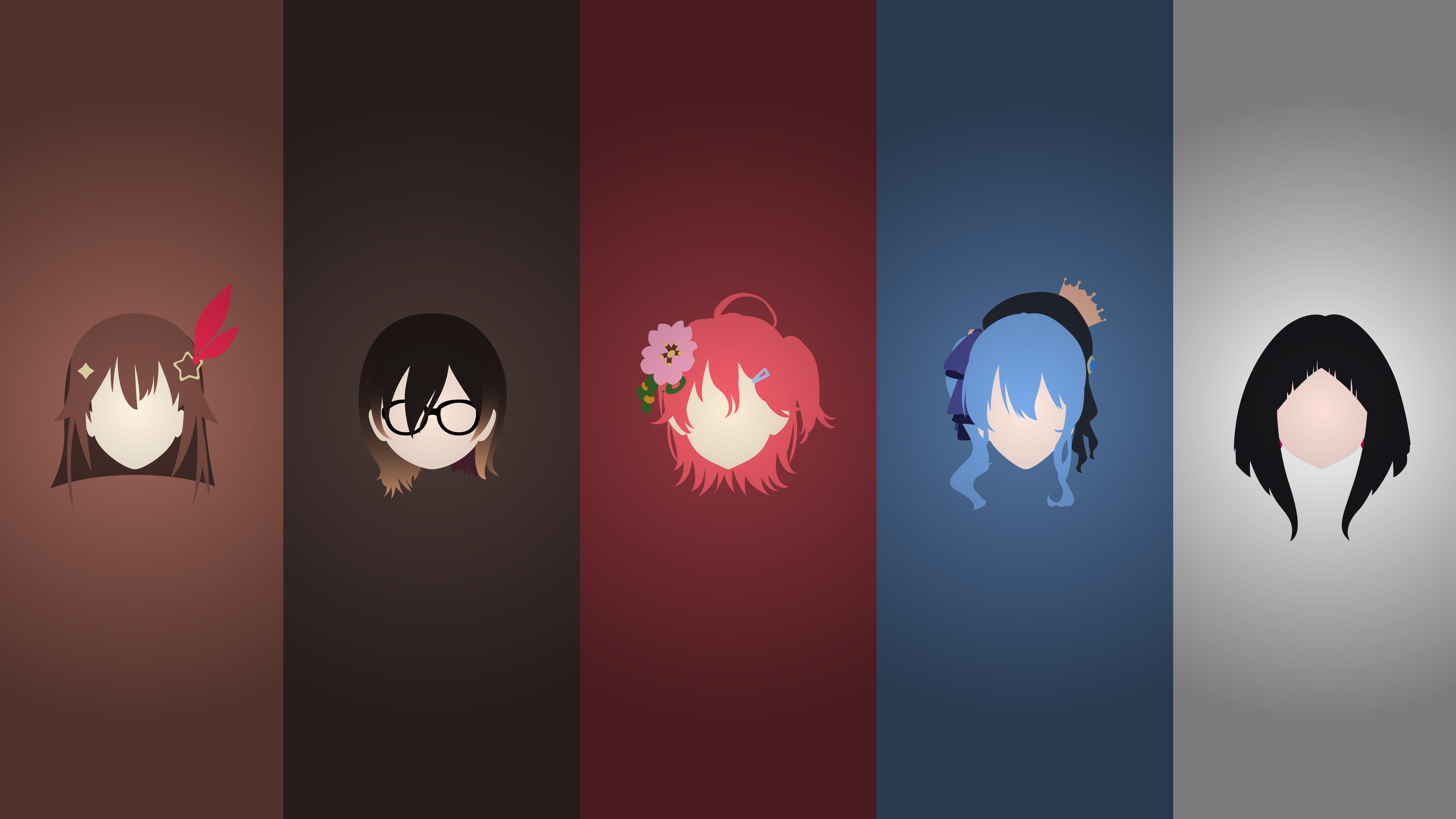 Hololive minimalist Icon (SSBU style) Wallpaper for PC and Smartphone (HD in sources): Hololive