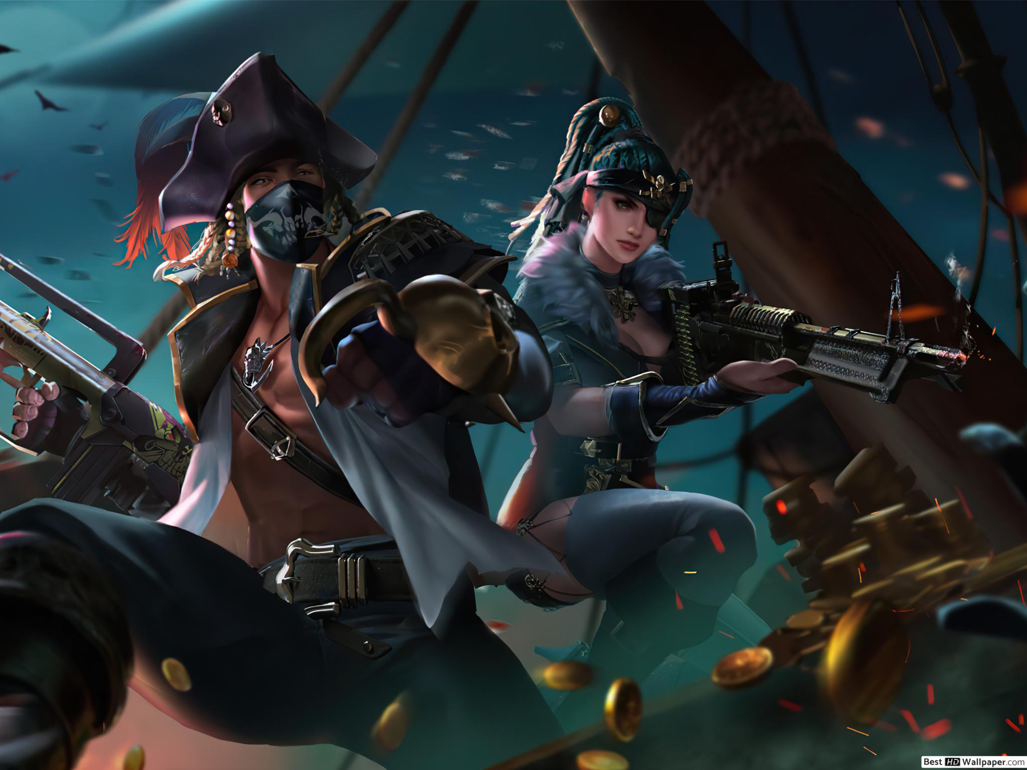 Pirates Skin Set Free Fire (Video Game) HD wallpaper download