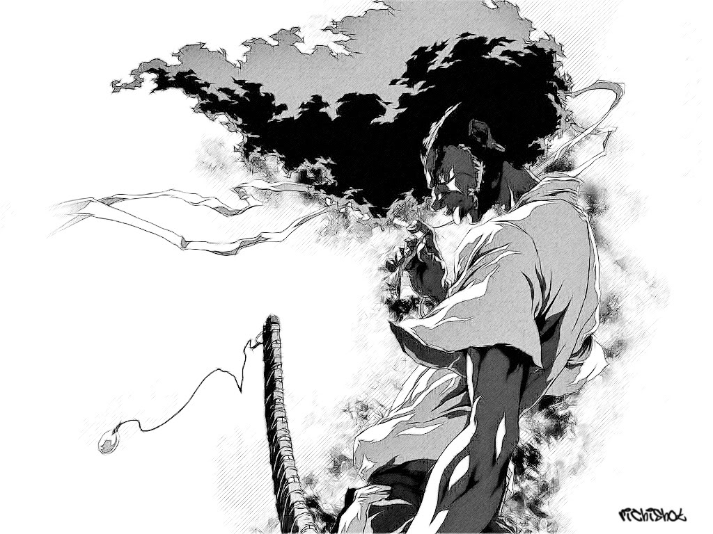 Afro Samurai Samurai Black And White