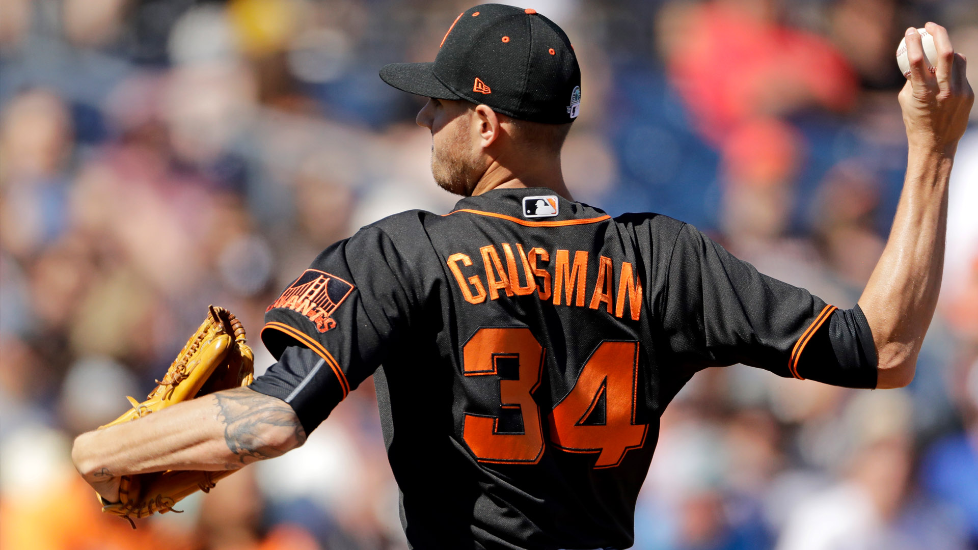 Download Kevin Gausman Wearing Black Jersey Wallpaper